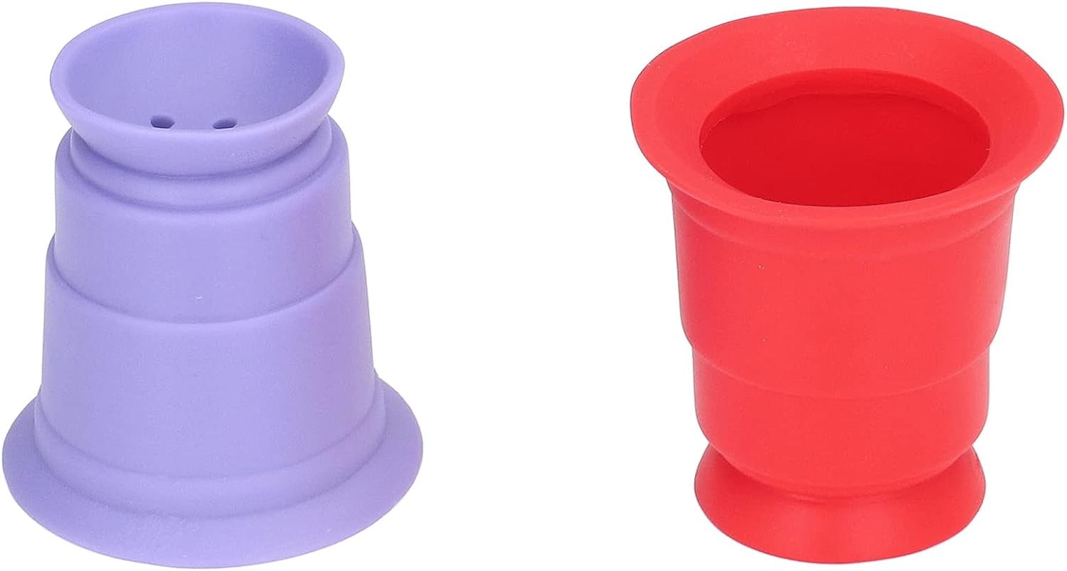 Vasos apilables de goma blanda de colores - 6 piezas