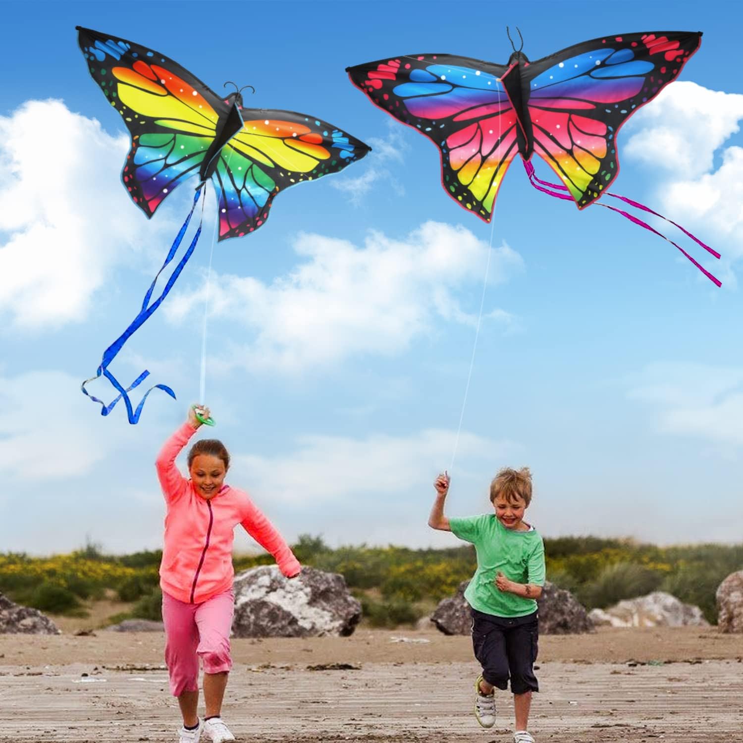 Butterfly Large Kites for Kids - 2Pack