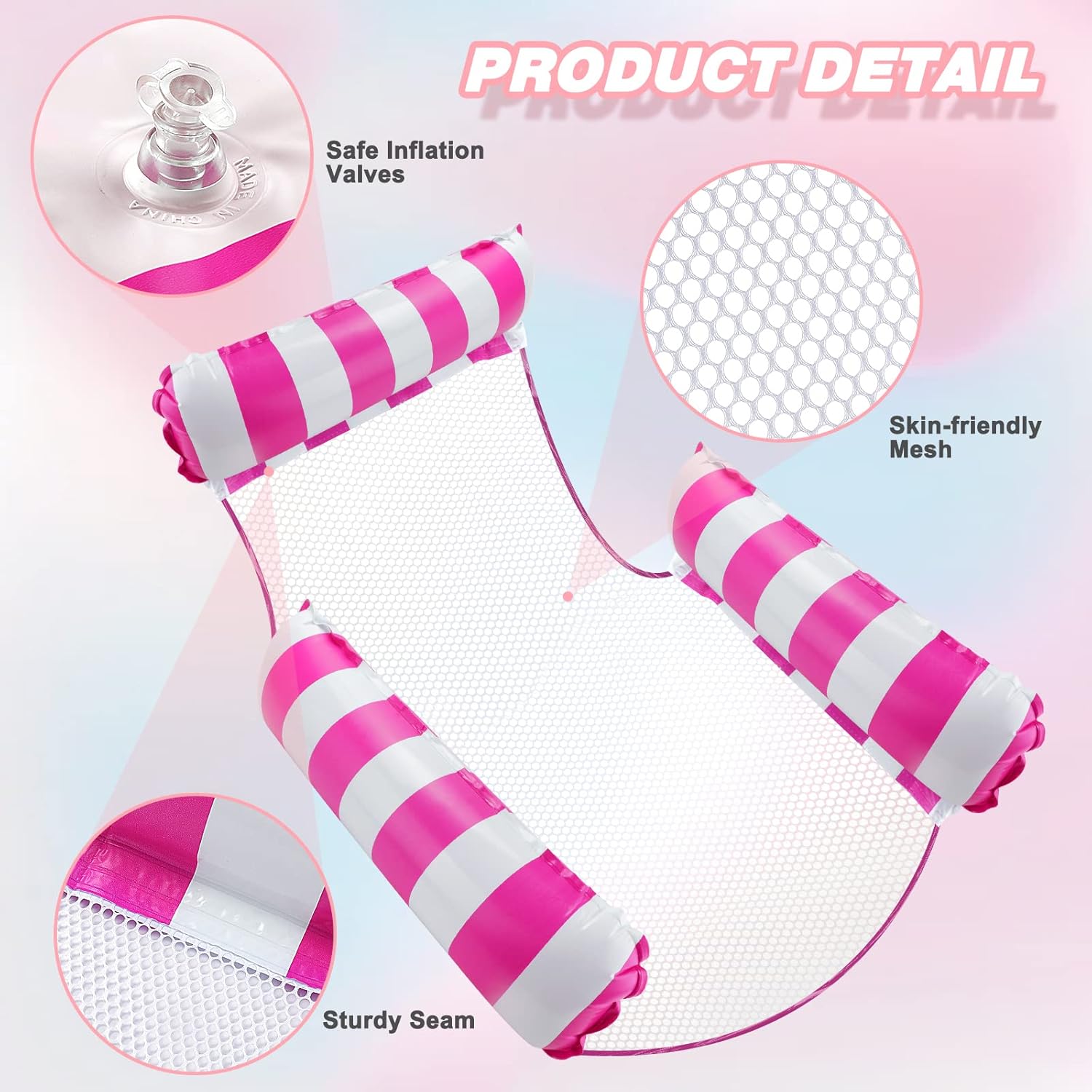 Fidtoy Inflatable Pool Hammock Float Set for Adults