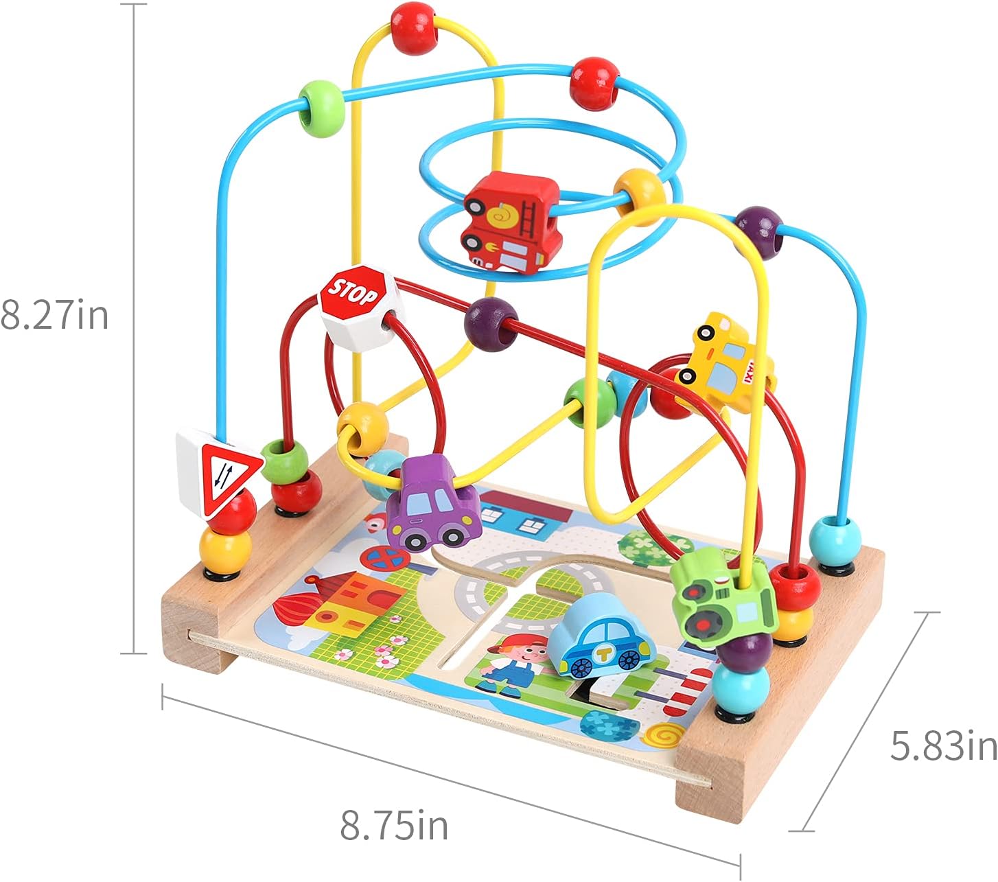 Fidtoy Jouet labyrinthe en perles en bois pour tout-petits