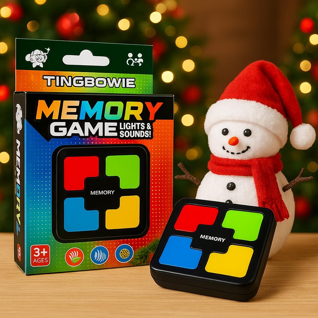 Fidtoy Memory Training Game with Light and Sound Portable Electronic Sequence Toy for Kids Ages 2-6