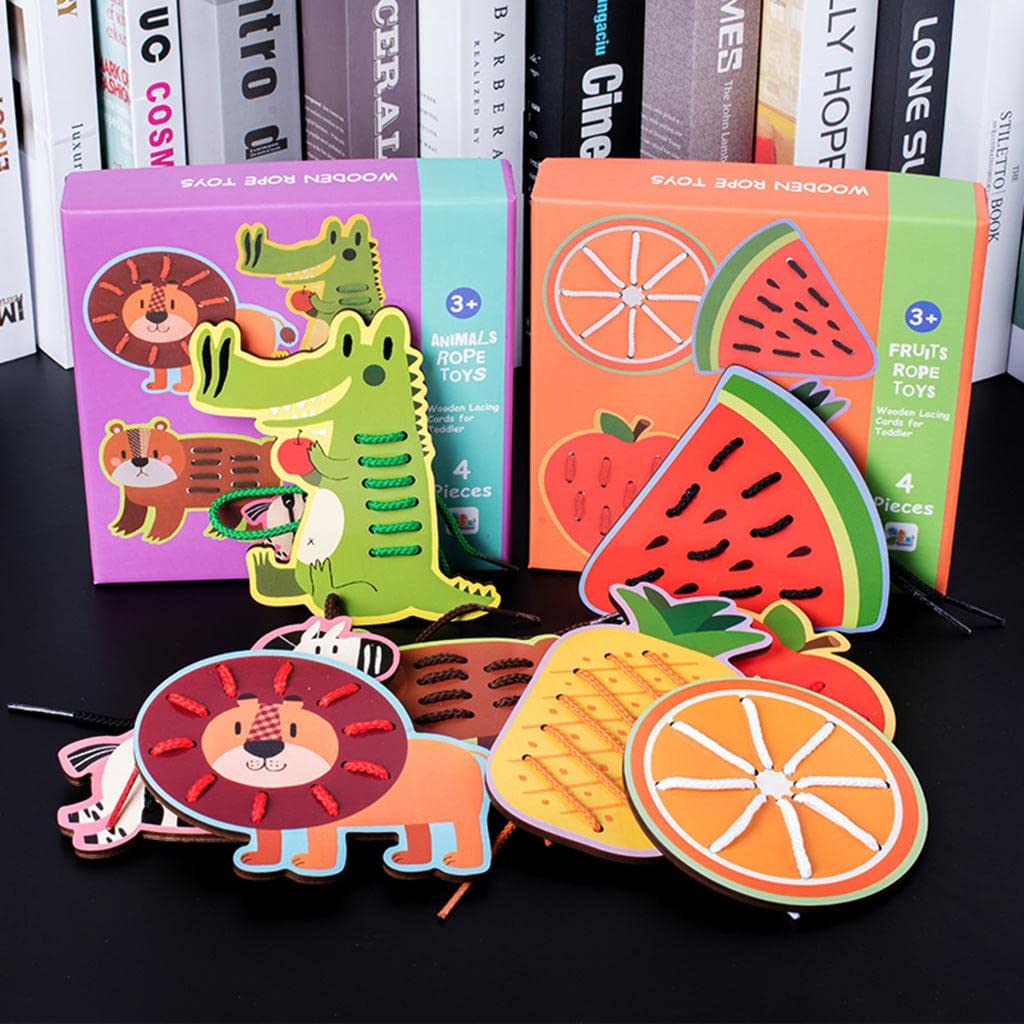 Creations Montessori Toys Lacing & Tracing Game Educational Toy Gift for Children AnimalToys & Hobbies|Preschool Toys & Pretend Play|Wooden & Handcrafted Toys