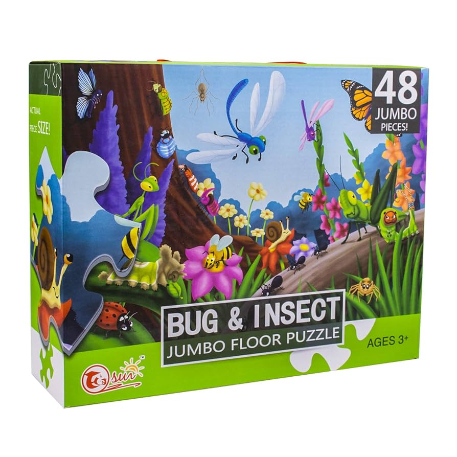 Bugs & Insects Jigsaw Puzzle 48 Pcs