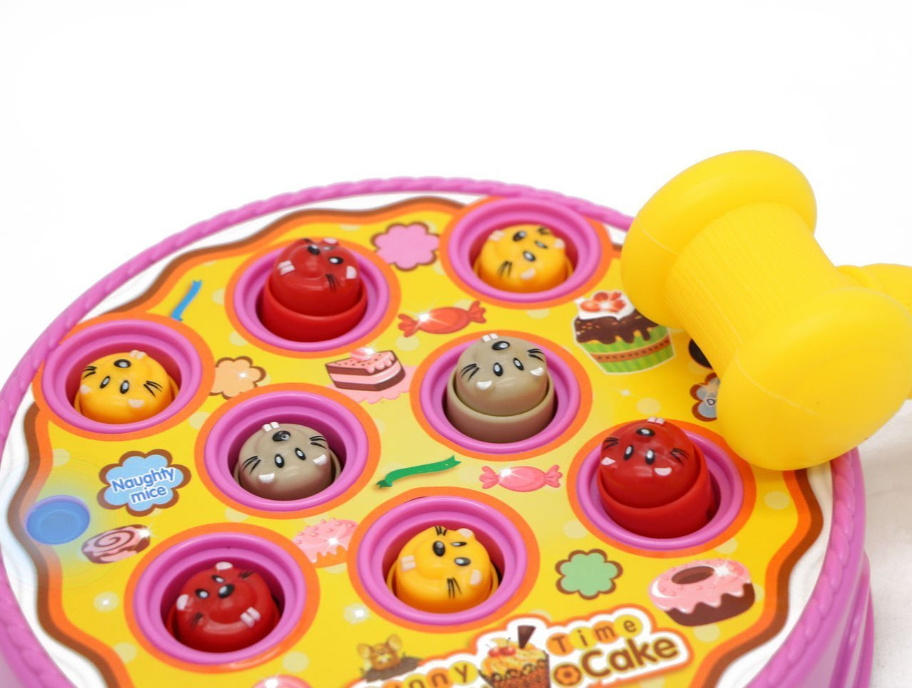 Ensemble de jouets Fidtoy Hammer Cake avec jeu musical Pop Up Mice