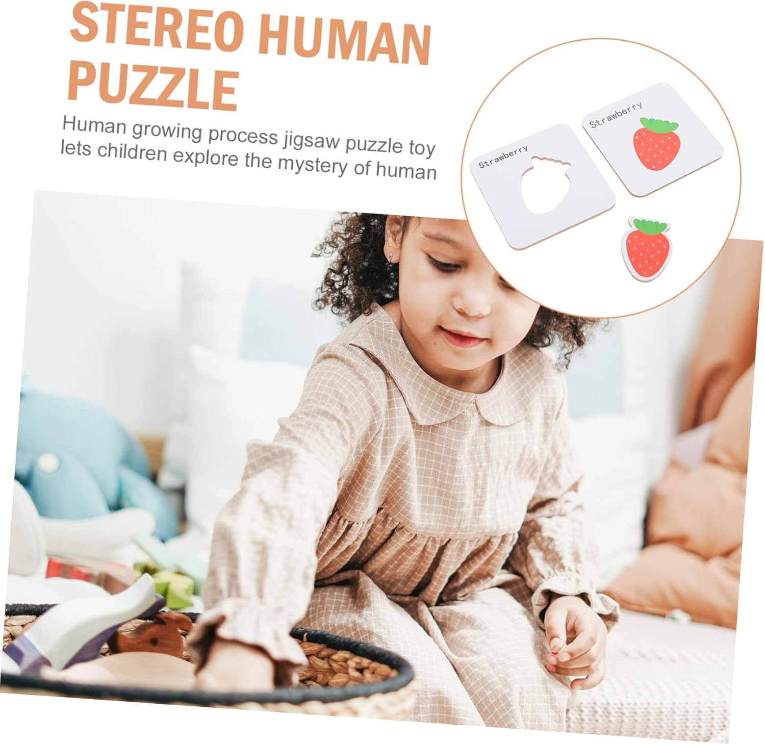 CIYODO 1 Game Puzzle Cognitive Word Animal Matching Puzzle Game Letter Learning Game Learning Cards Parent-child Tin Box Wooden Game Set