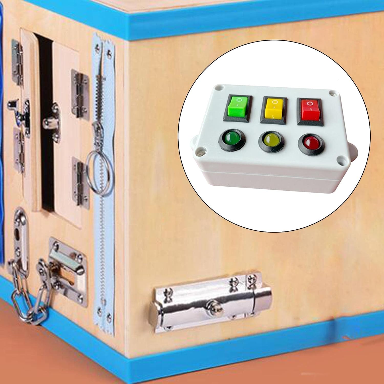 CLUB BOLLYWOOD®Busy Board DIY Accessories Light Switch Button Puzzle Educational Toys|Toys & Hobbies | Preschool Toys & Pretend Play | Other Preschool & Pretend Play|1 Baby Busy Board DIY Toys