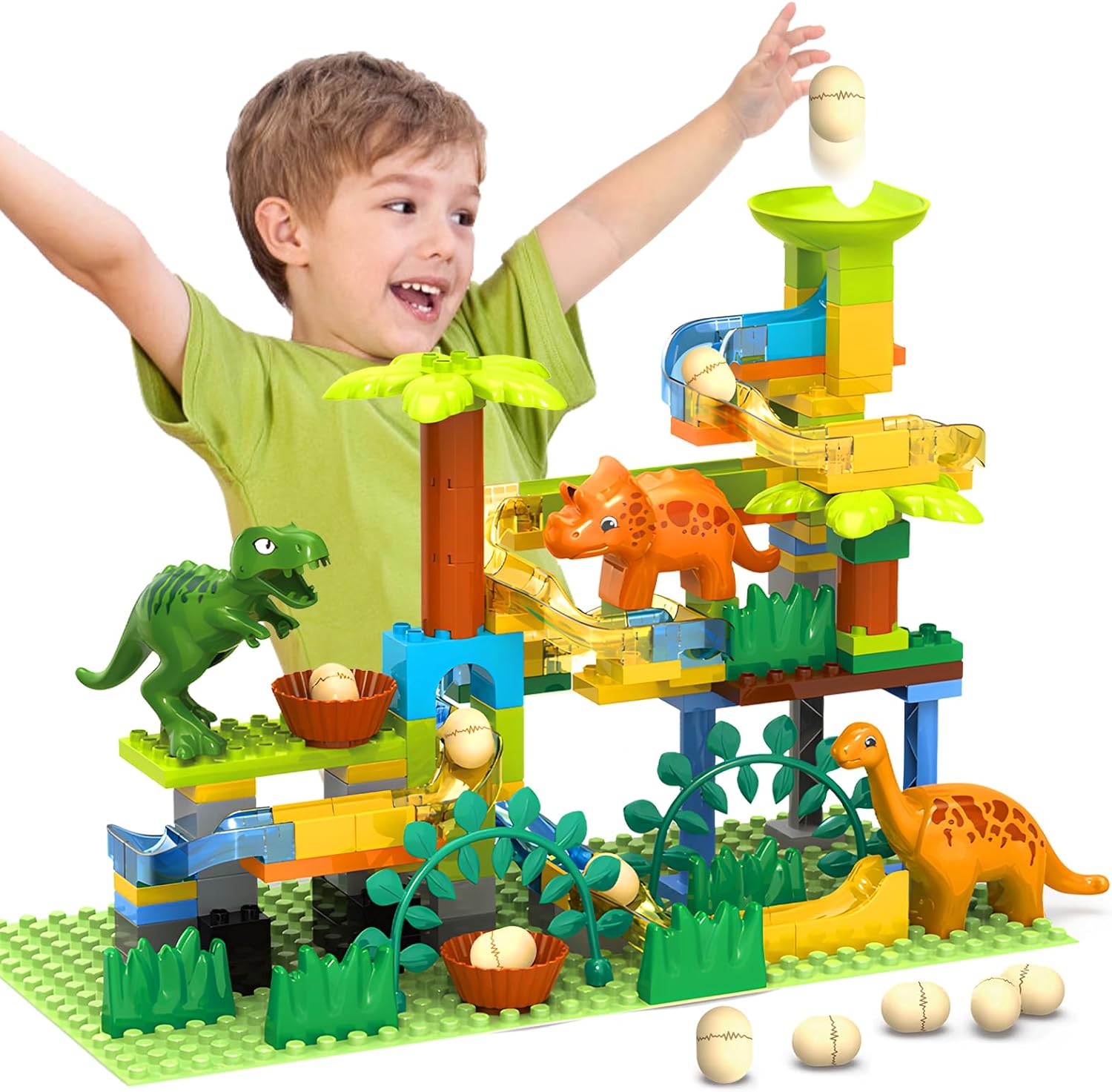 Circuito de Canicas de Dinosaurio para Niños
