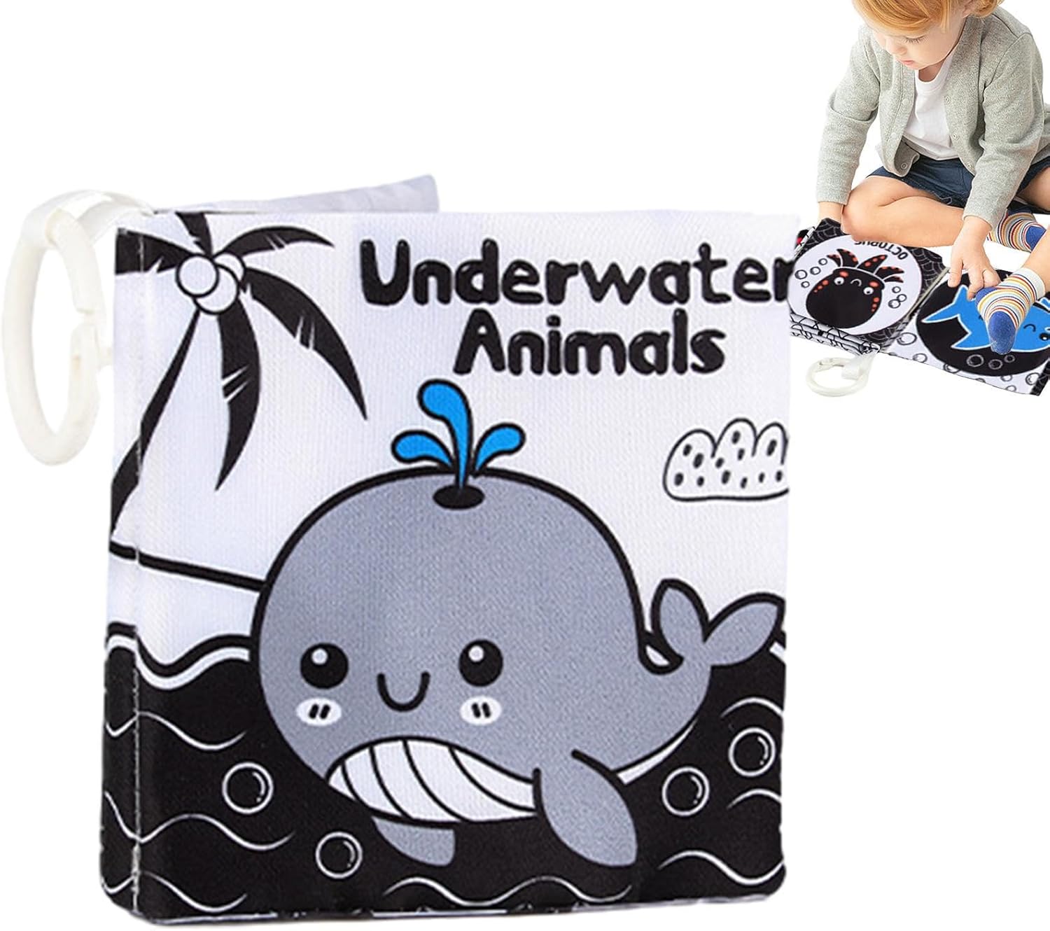Fidtoy Soft Sensory Cloth Book for Newborns – Montessori Early Learning