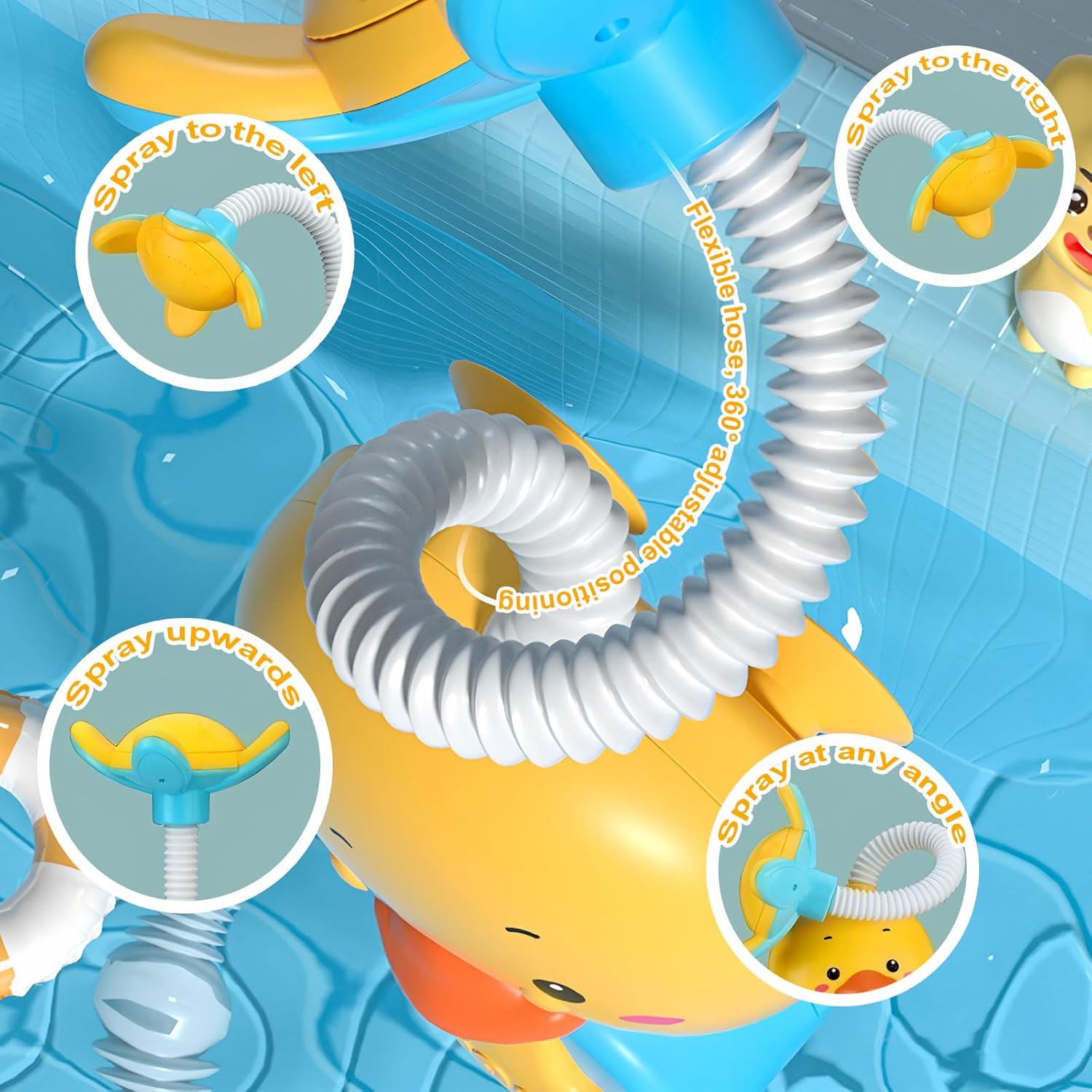 Fidtoy Little Bado / Poussin Water Jet Sprinkler – Interactive Bath Toy for Toddlers