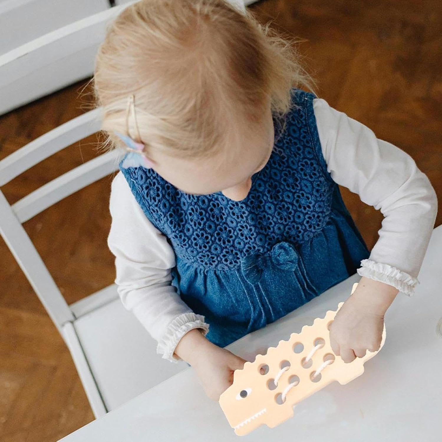Lyla Wooden Lacing Board Sewing Fine Motor Skills for Preschool Kids Kindergarten