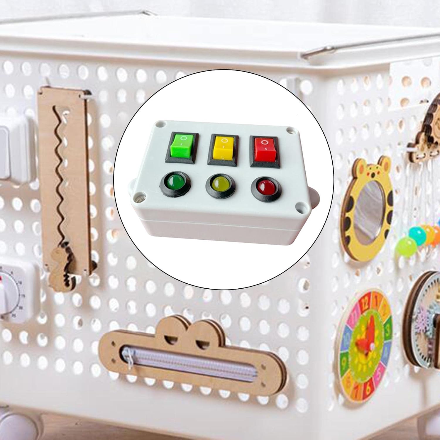 CLUB BOLLYWOOD®Busy Board DIY Accessories Light Switch Button Puzzle Educational Toys|Toys & Hobbies | Preschool Toys & Pretend Play | Other Preschool & Pretend Play|1 Baby Busy Board DIY Toys