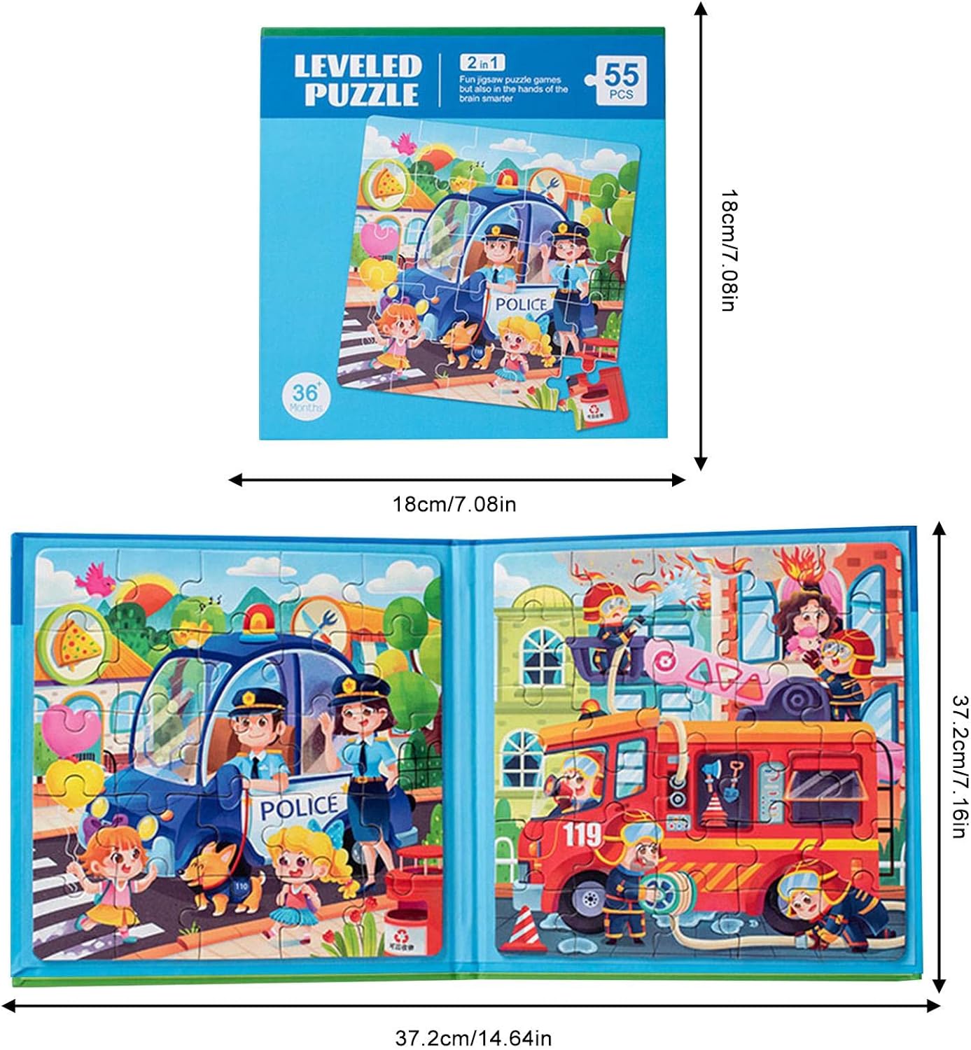 Magnetic Puzzle Book - Traffic Take Long Magnetic Jigsaw Puzzle | Animals Summer Toddler Puzzles Party Favors for 3-6 Years Old Girls and Boys by Bami