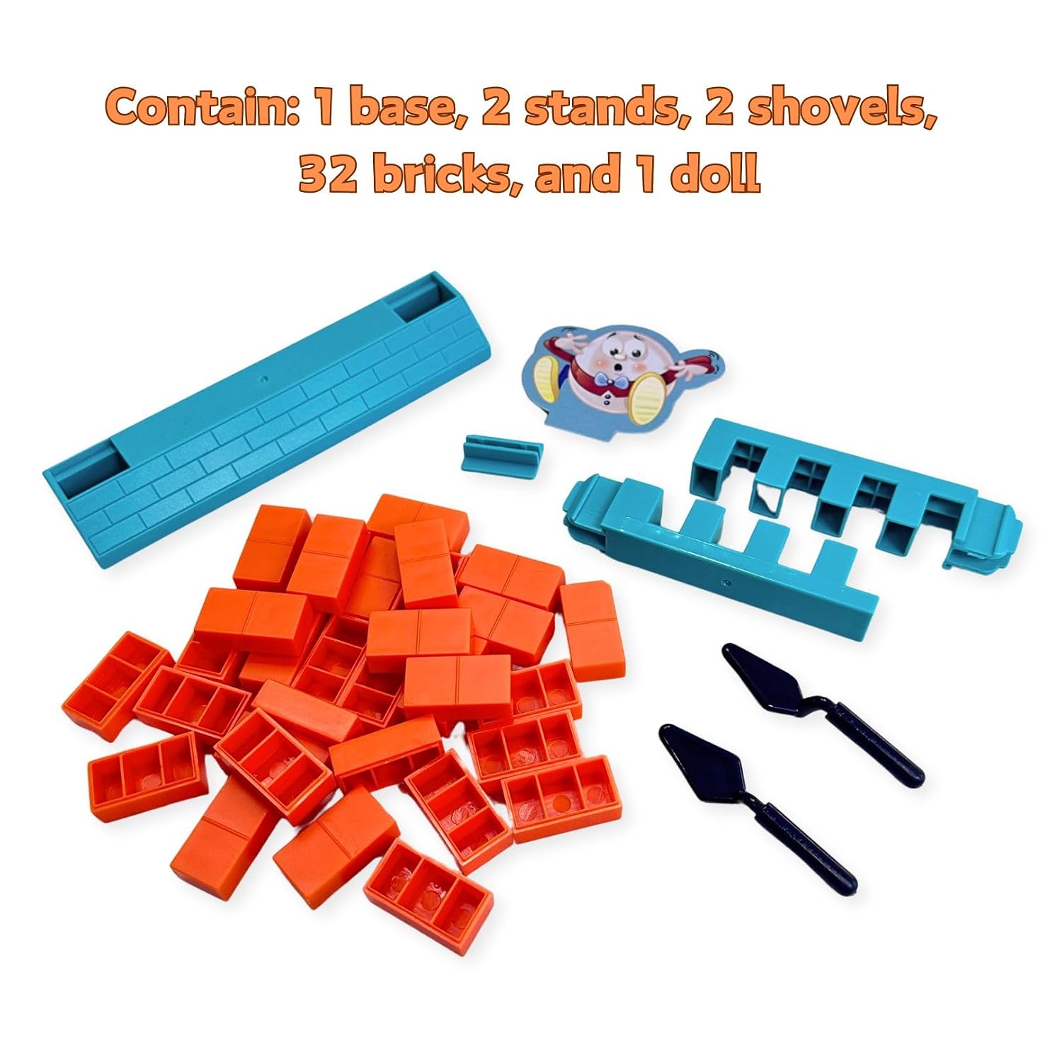 Fidtoy Humpty Dumpty Demolition Wall Game for Kids Brick Stacking Strategy Family Challenge Toy