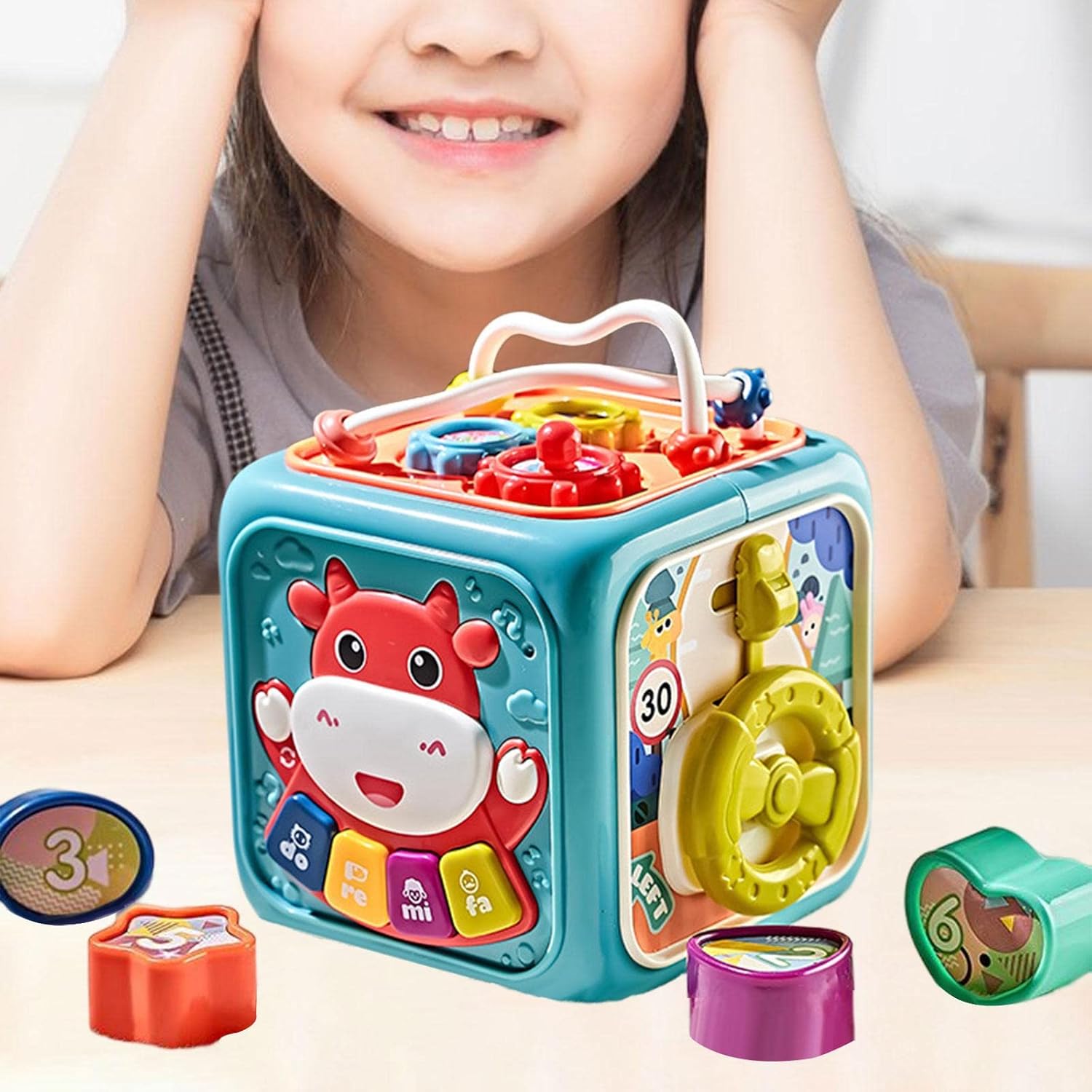 Fidtoy Multifunctional Activity Cube Toy for Toddlers 18M+