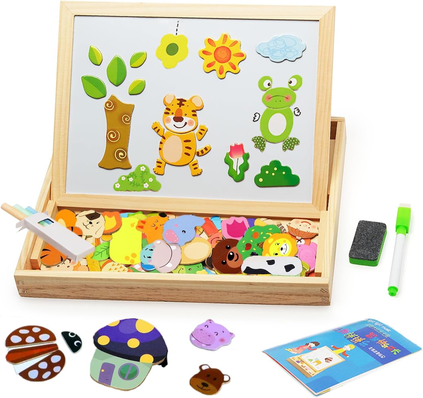 Fidtoy Tableau de Dessin Magnétique Puzzle Jouet pour Enfants 2 ans et plus