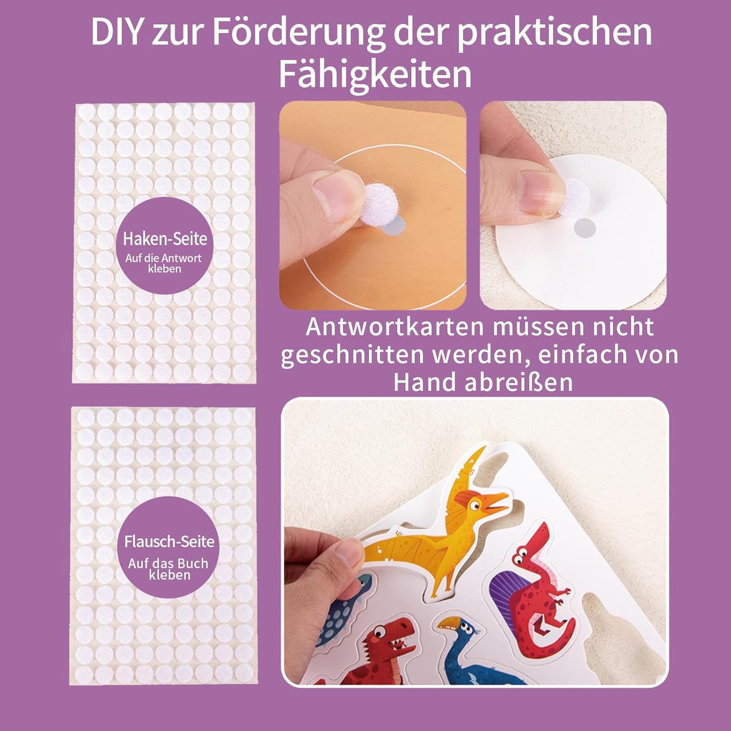 Montessori Toy 1 2 3 Years, Animal Busy Book, Games from 1 Year, Quiet Book from 1 Year, Busy Board, Fine Motor Skills, Gift 1-3 Years Children Boy Girl