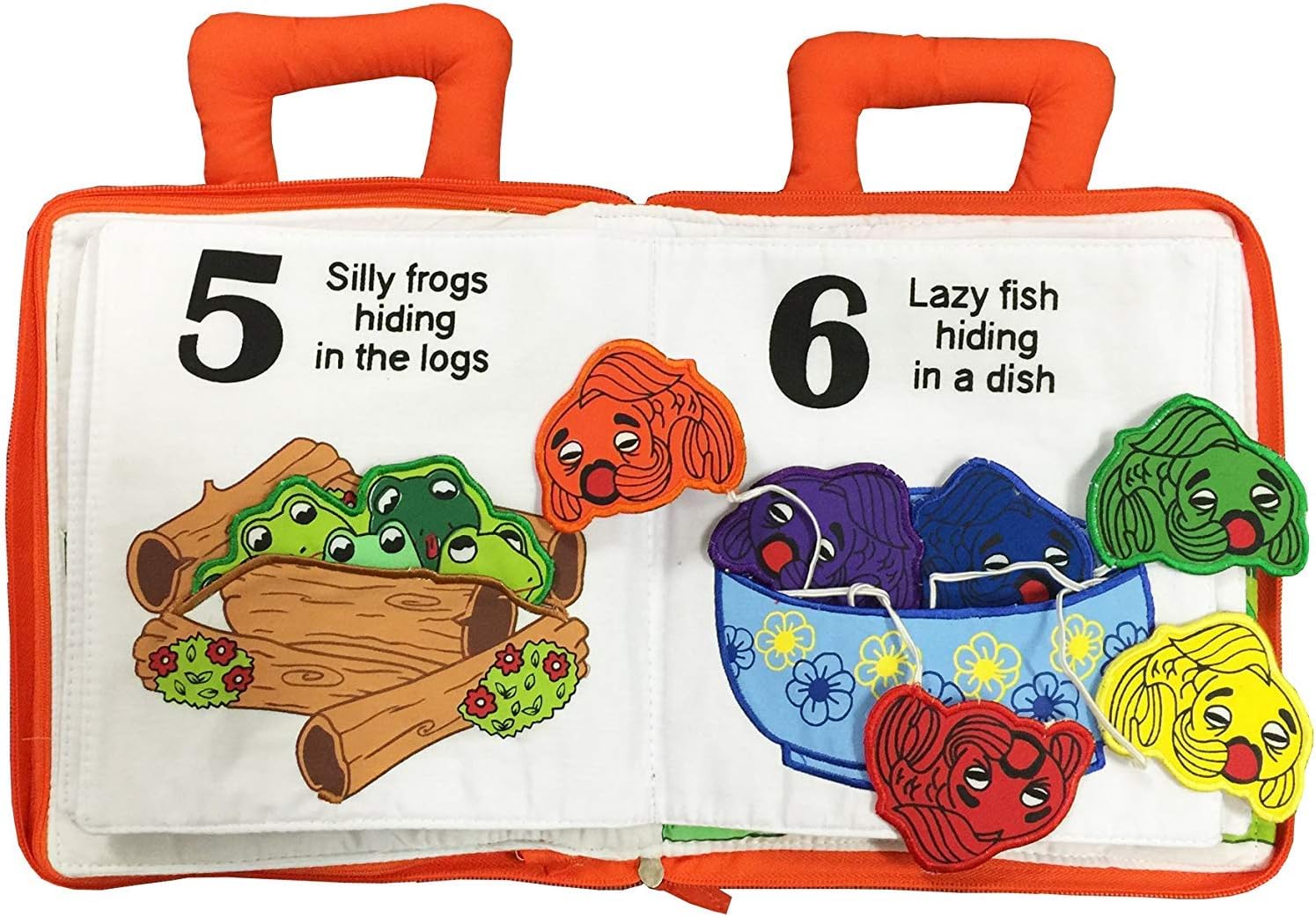 Child's Count and Seek First Counting Quiet Book by Pockets of Learning | Interactive Fabric Activity Busy Book for Toddlers and Children | Engaging Educational Toy for Kids Learning Adventure