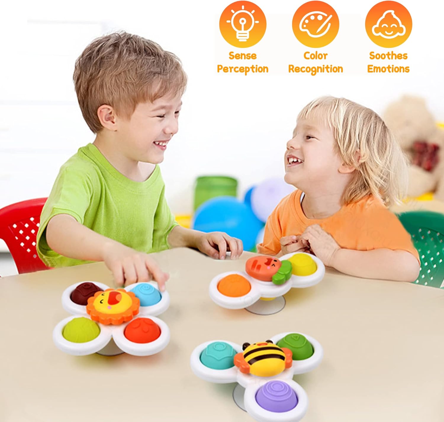 3 pièces Spinner à ventouse pour bébé