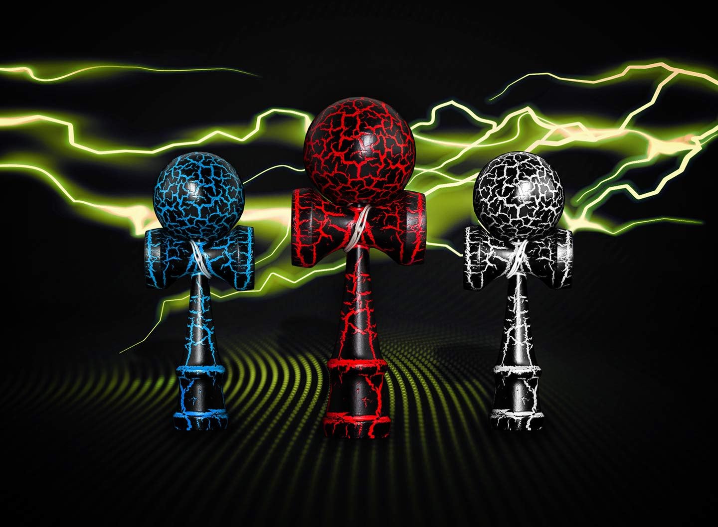 Fidtoy Kendama Cracks Wooden Skill Toy for Kids