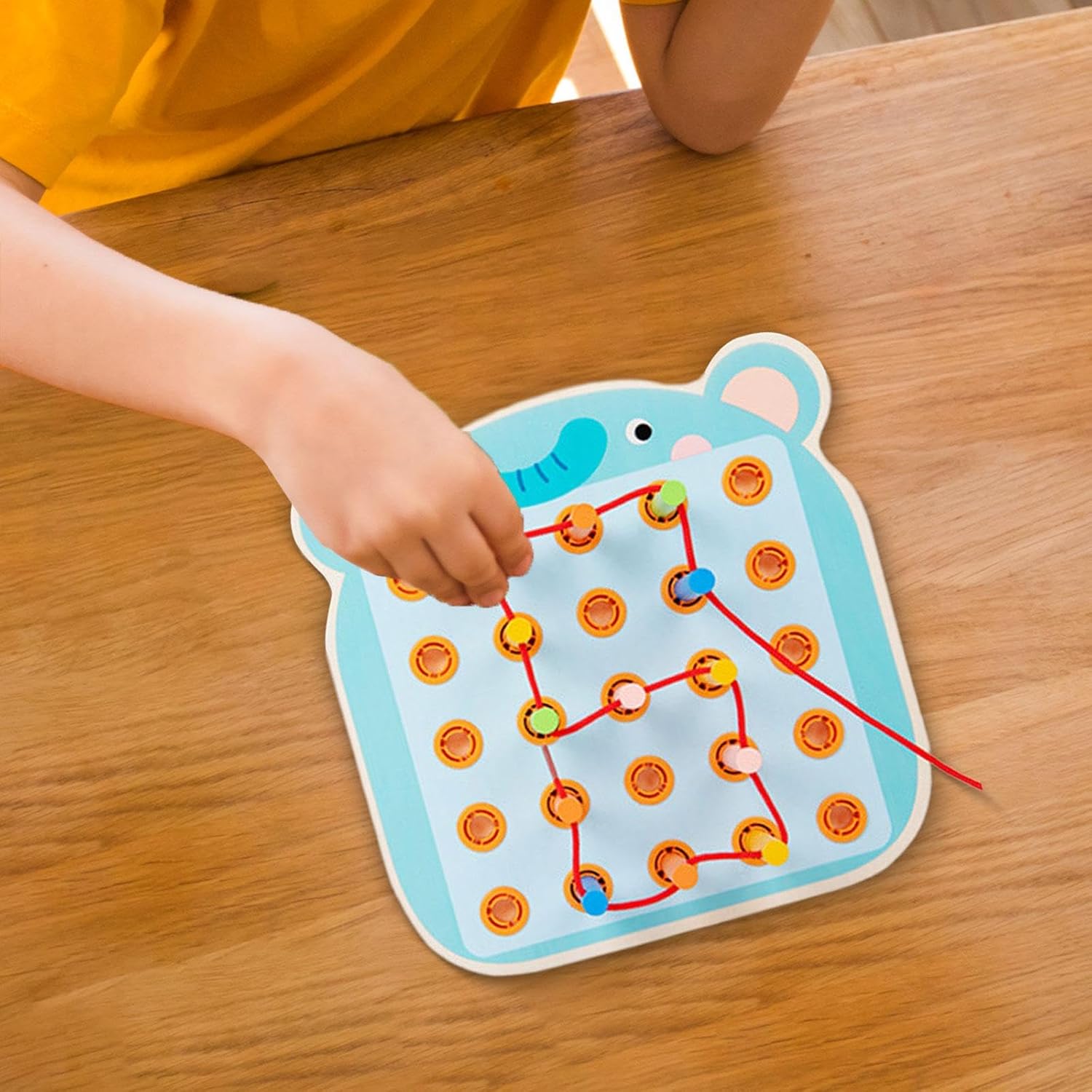 bnf Lacing Threading Toy with Cards Travel Toy for Car Age 3 4 5 6 Airplane Elephant Baby | Toys for Baby | Developmental Baby Toys