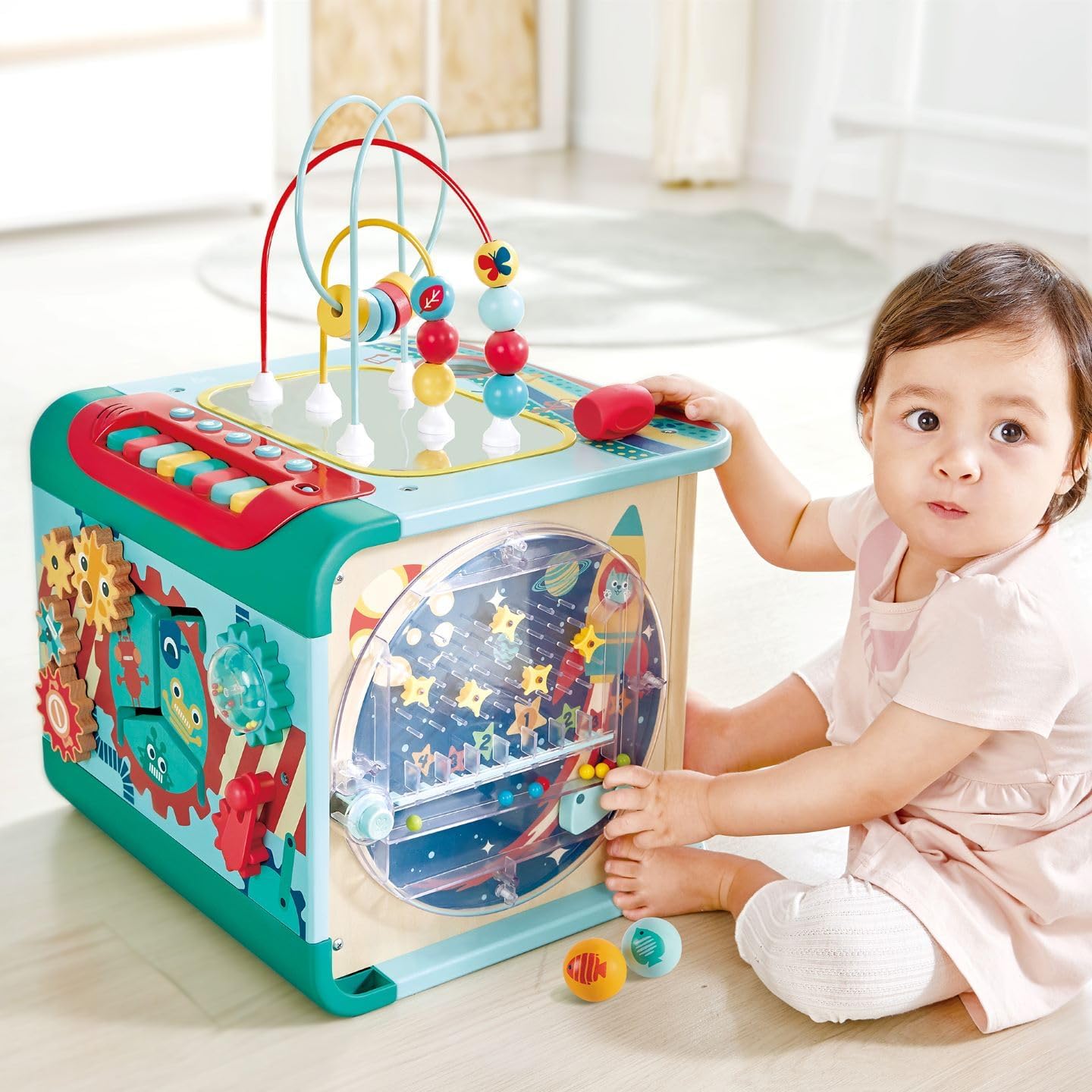 Fidtoy Musical Activity Cube Toddler Multi Function Learning Toy