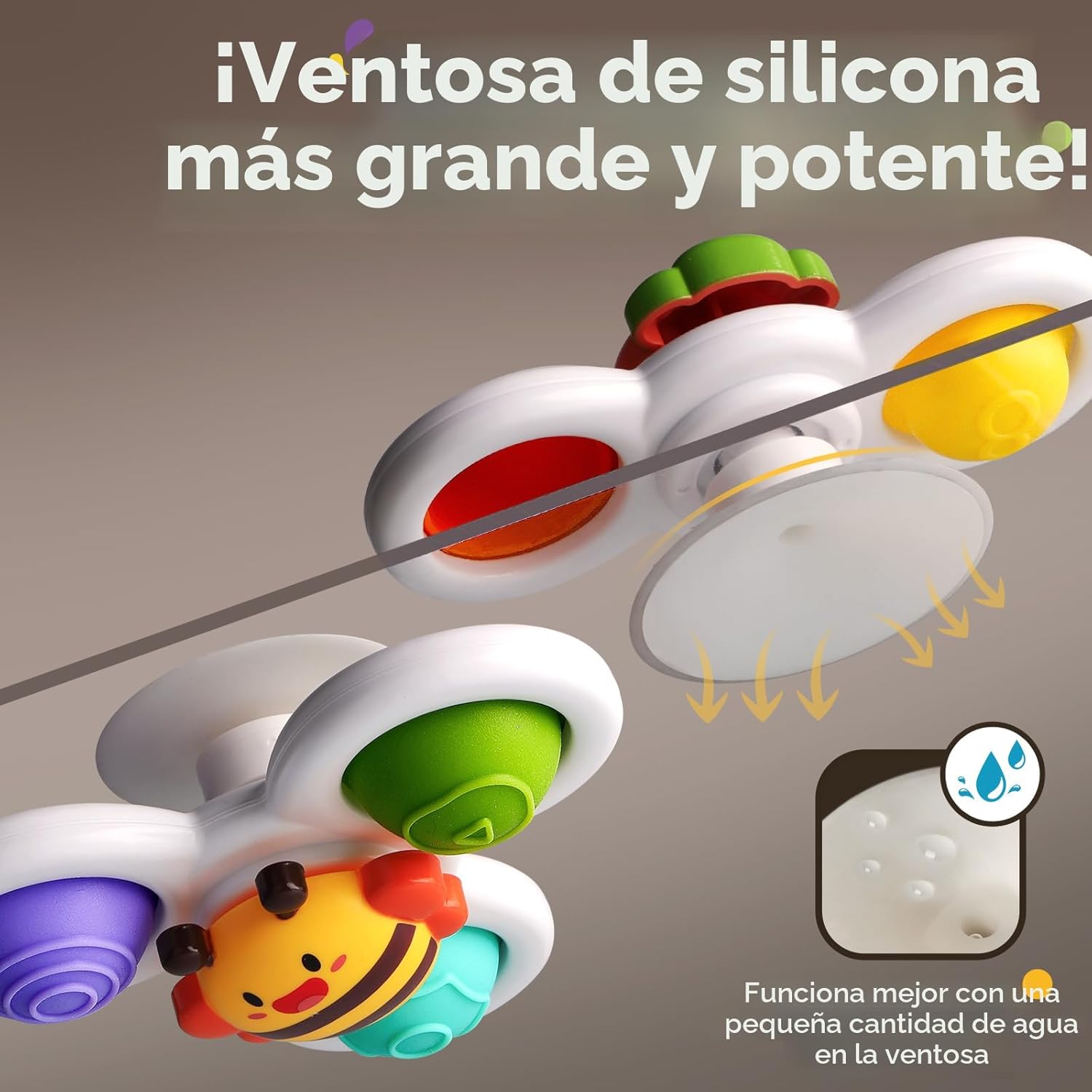 3 pièces Spinner à ventouse pour bébé