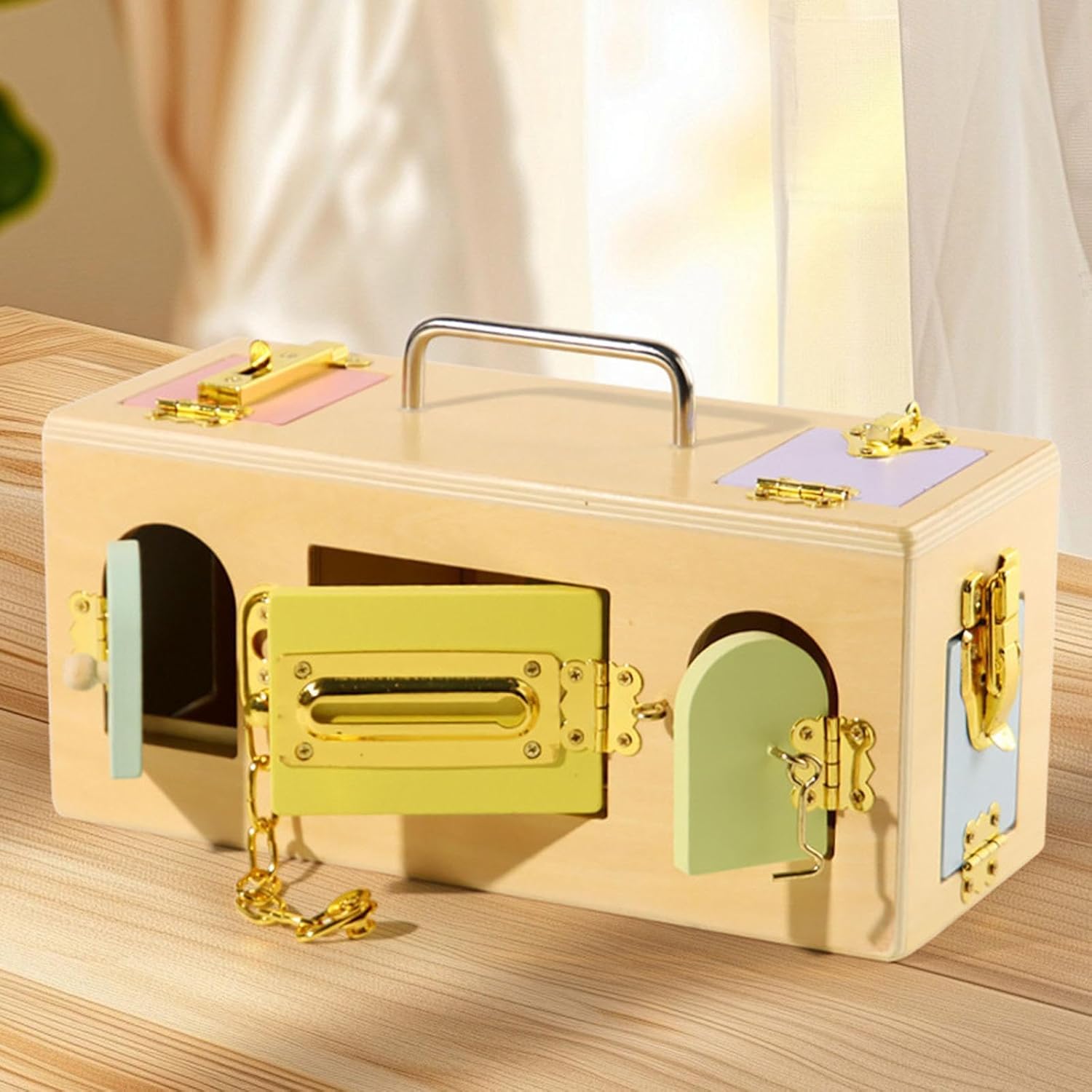 TREDYNEST Montessori Lock Box Toy Sensory Toy Interactive Activity Board for Kids Baby | Educational Toys | STEM Toys | Learning Toys