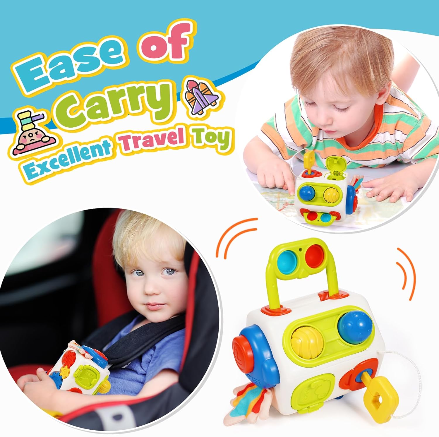 Fidtoy 10-in-1 Activity Cube Montessori Sensory Toy