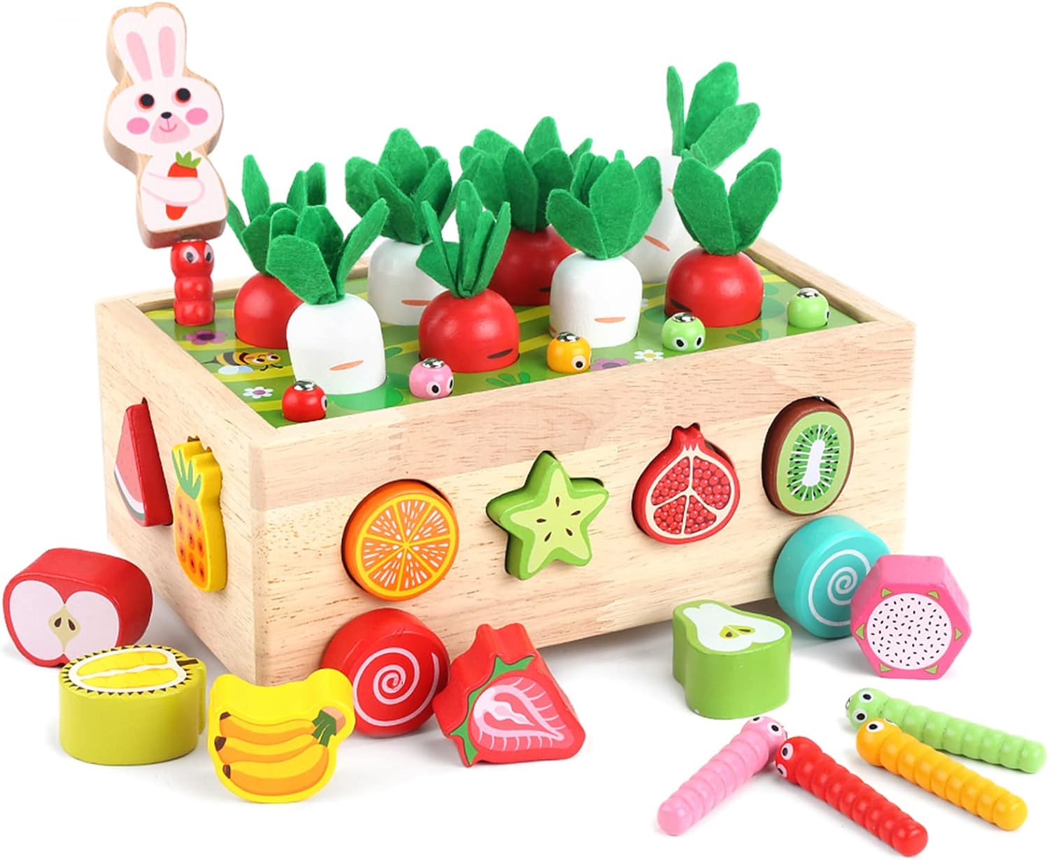 Fidtoy Farm Orchard Intelligence Car Wooden Learning Toy