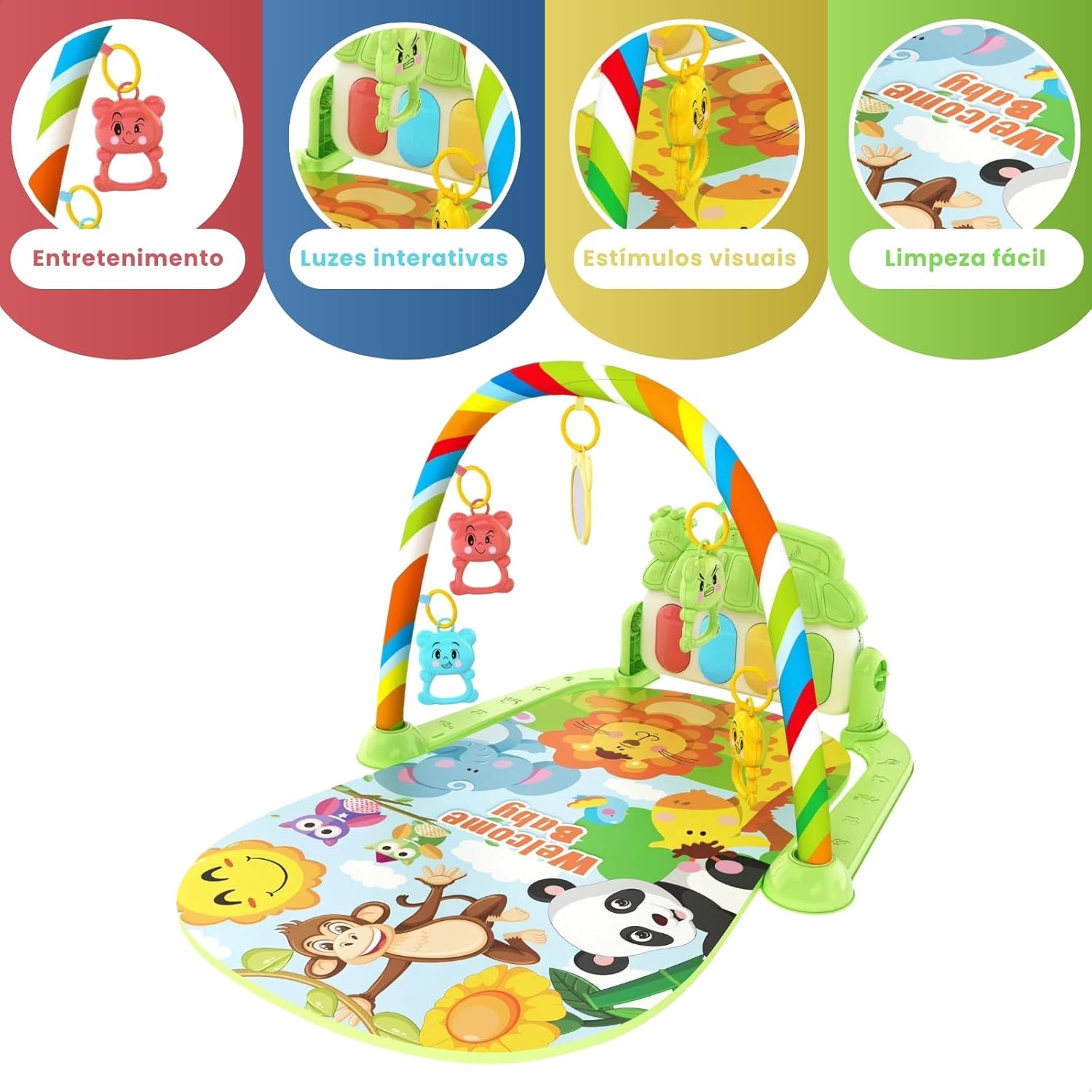 Fidtoy Musical Piano Play Mat for Babies and Toddlers – Interactive Learning & Sensory Toys