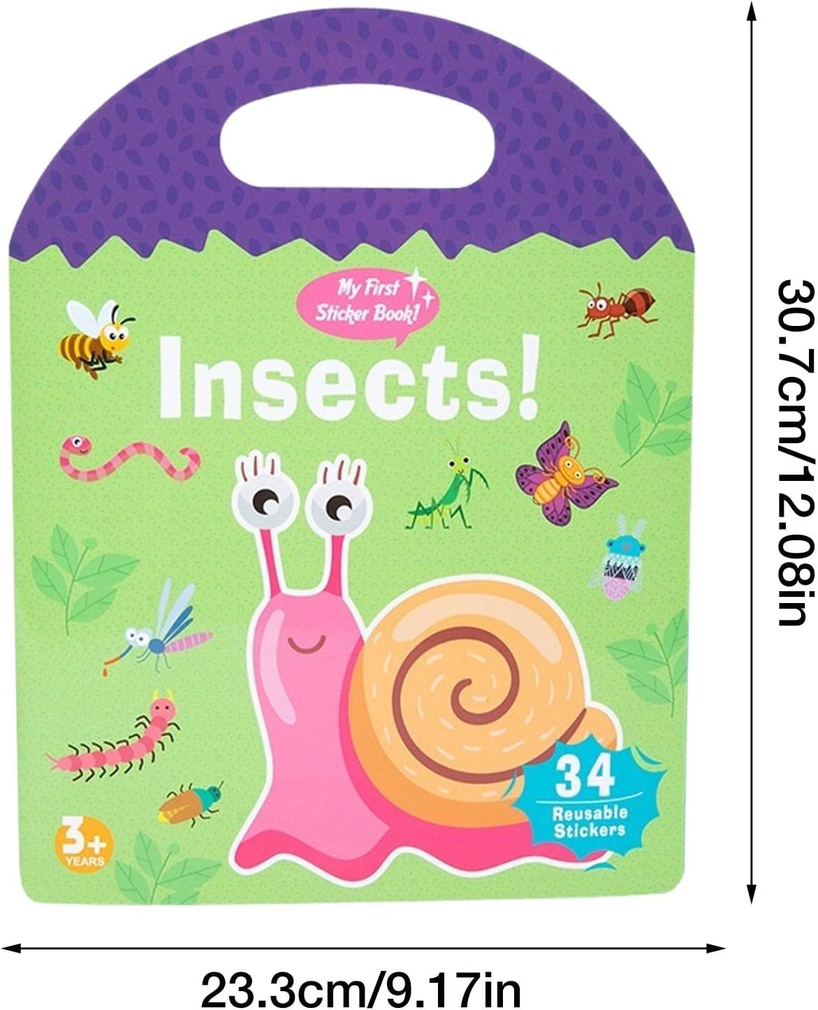 Exciting Sticker Book,Permanent Blank Sticker Collection Book for Boys and Girls | Cute Design Blank Sticker Album for Early Education, Concentration Cultivation A/a