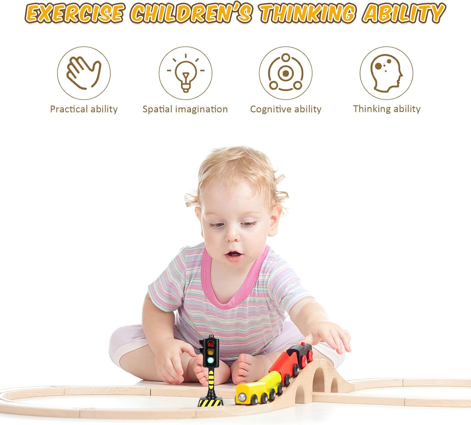 STOBOK 2Pcs Traffic Light Toy for Kids, Mini Traffic Signal Light Model, Realistic Road Scene for Children Learning Rules Educational Toy