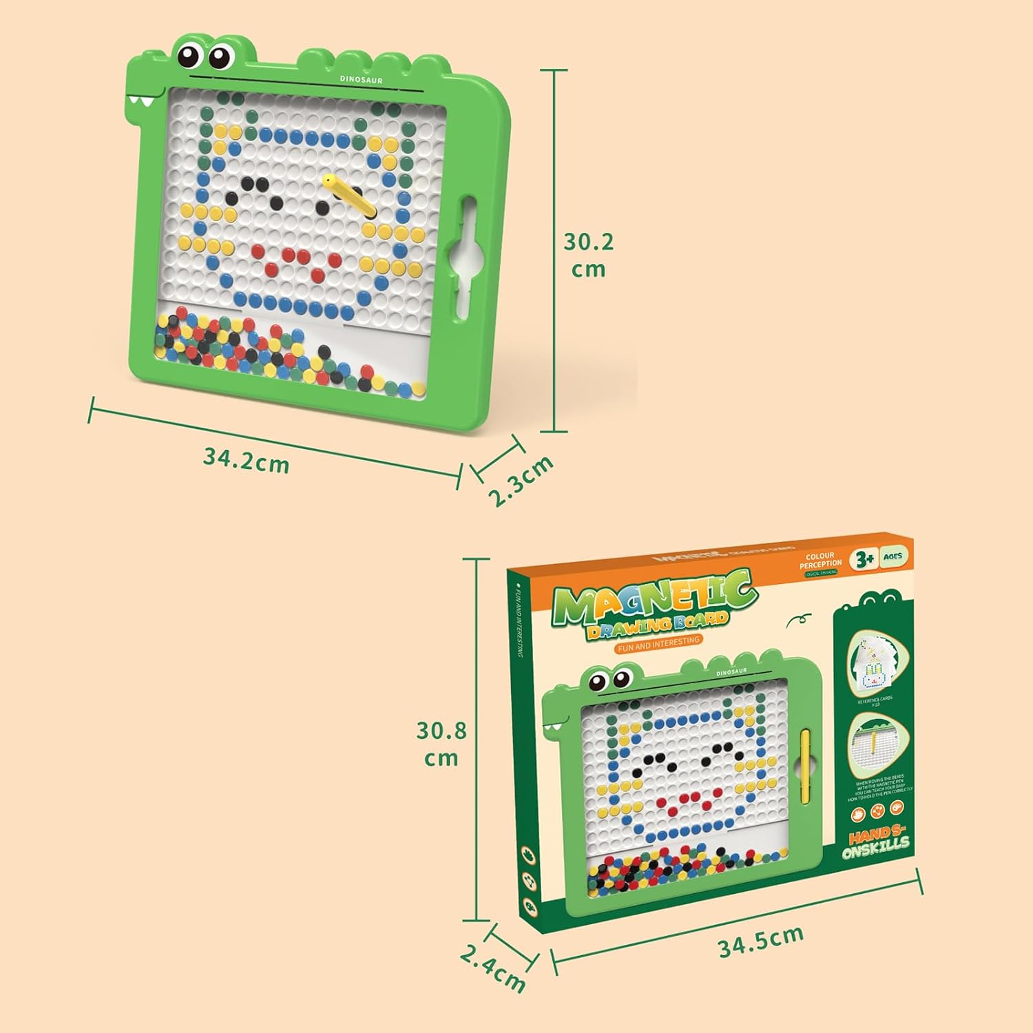 Fidtoy Magnetic Drawing Board for Kids – Montessori Art & Creative Bead Toy for Toddlers
