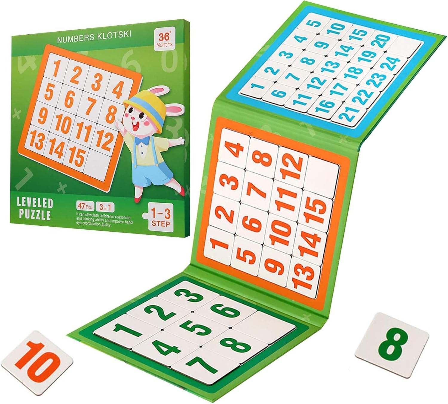 Sliding Puzzle - Magnetic Puzzle by Number for Kids | Puzzle Slide Number,r Puzzle Brain Teaser Toy Tangram Jigsaw Intelligence Puzzle Gift for Party