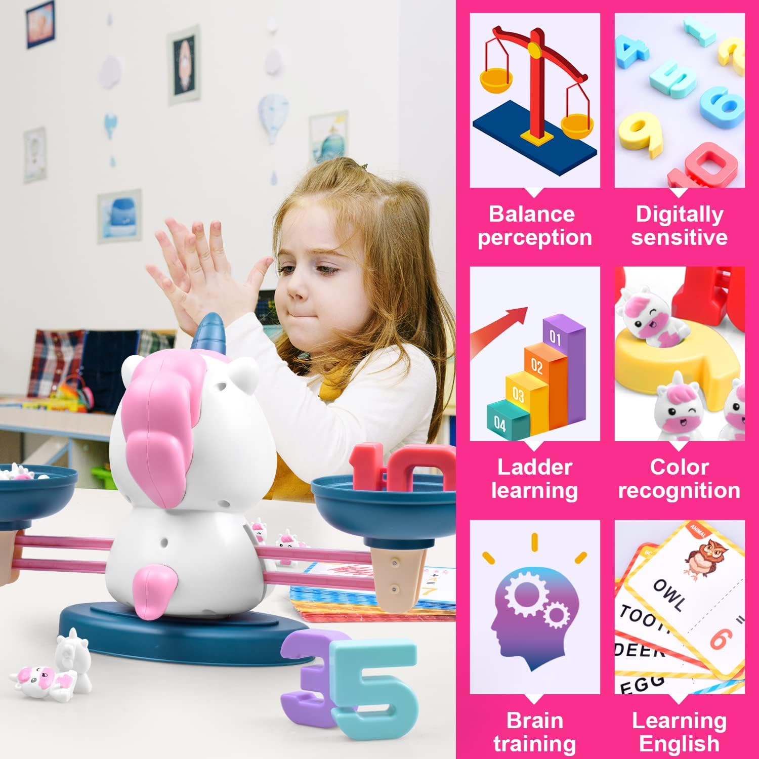 Fidtoy Licorne Équilibre Mathématique Jouet Éducatif Précoce
