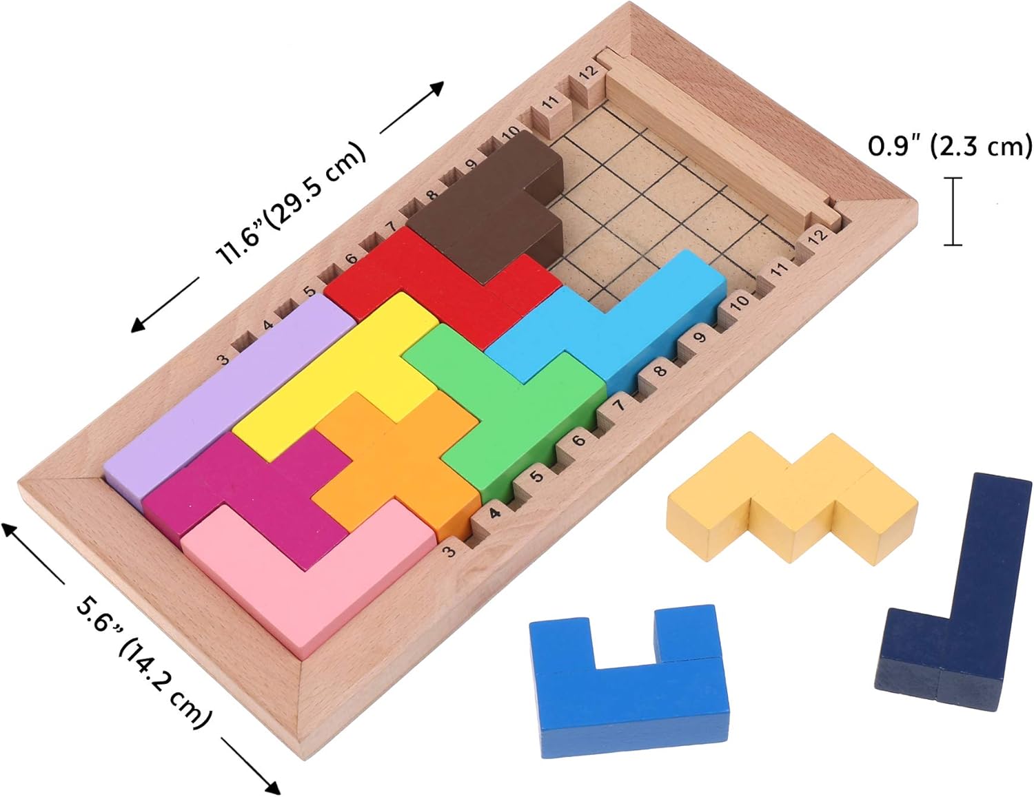 Fidtoy Puzzle Tetris en bois pour enfants