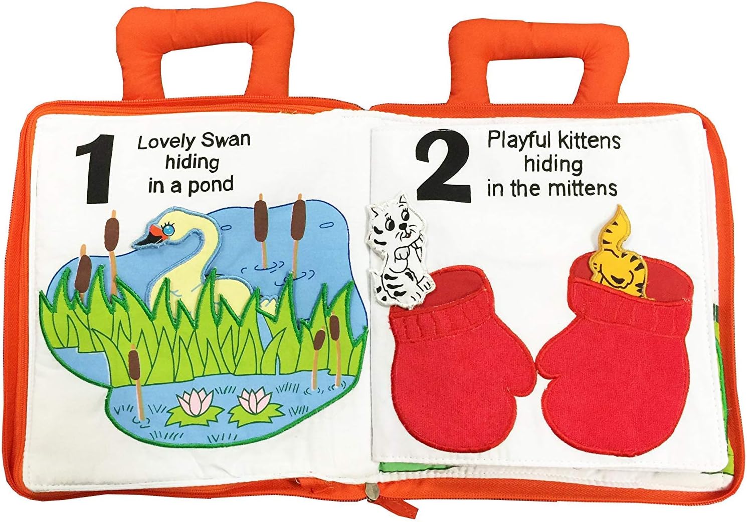 Child's Count and Seek First Counting Quiet Book by Pockets of Learning | Interactive Fabric Activity Busy Book for Toddlers and Children | Engaging Educational Toy for Kids Learning Adventure