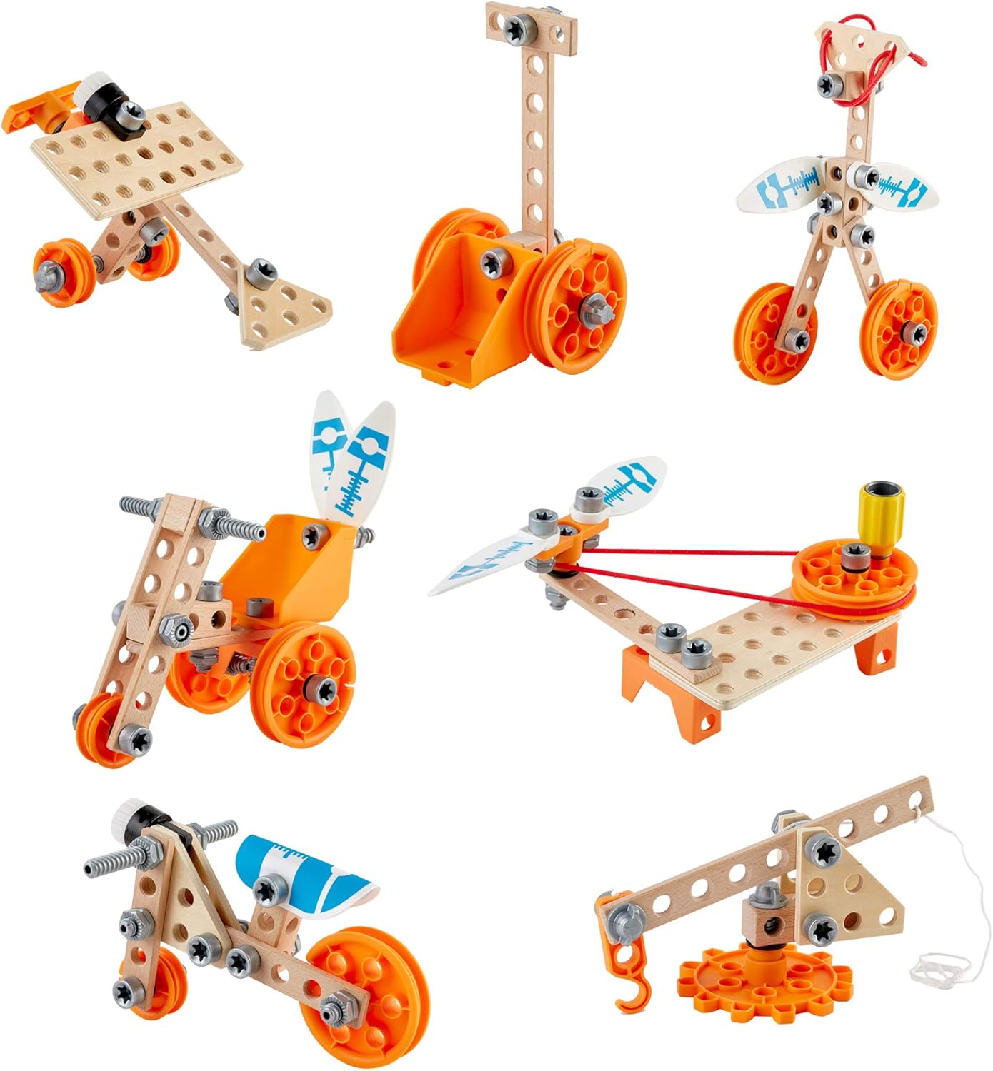 Fidtoy STEM Kit de Construction d'Ingénierie 57 Pièces Jouet de Construction pour Enfants
