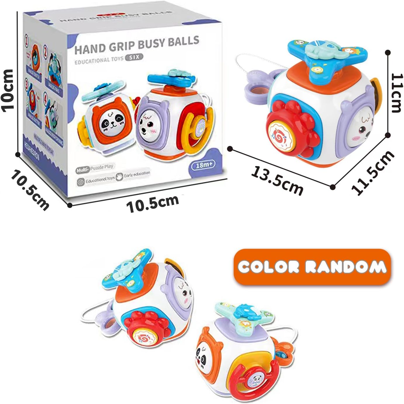 Montessori Sensory Toys for Toddlers 2-3 Travel Activities Busy Board Cube - Baby Gifts for 18+ Months Infant Boys Girls - Airplane Plane Car Travel Toys Educational Learning…