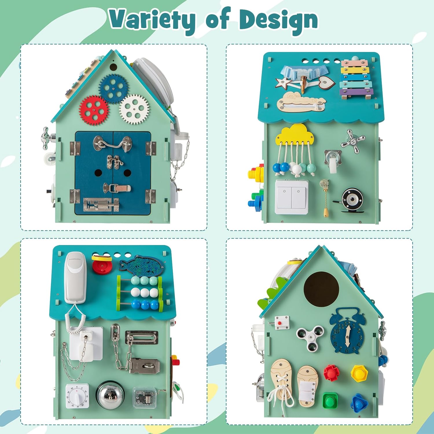 Fidtoy Multifunctional Busy Board House Montessori Toy