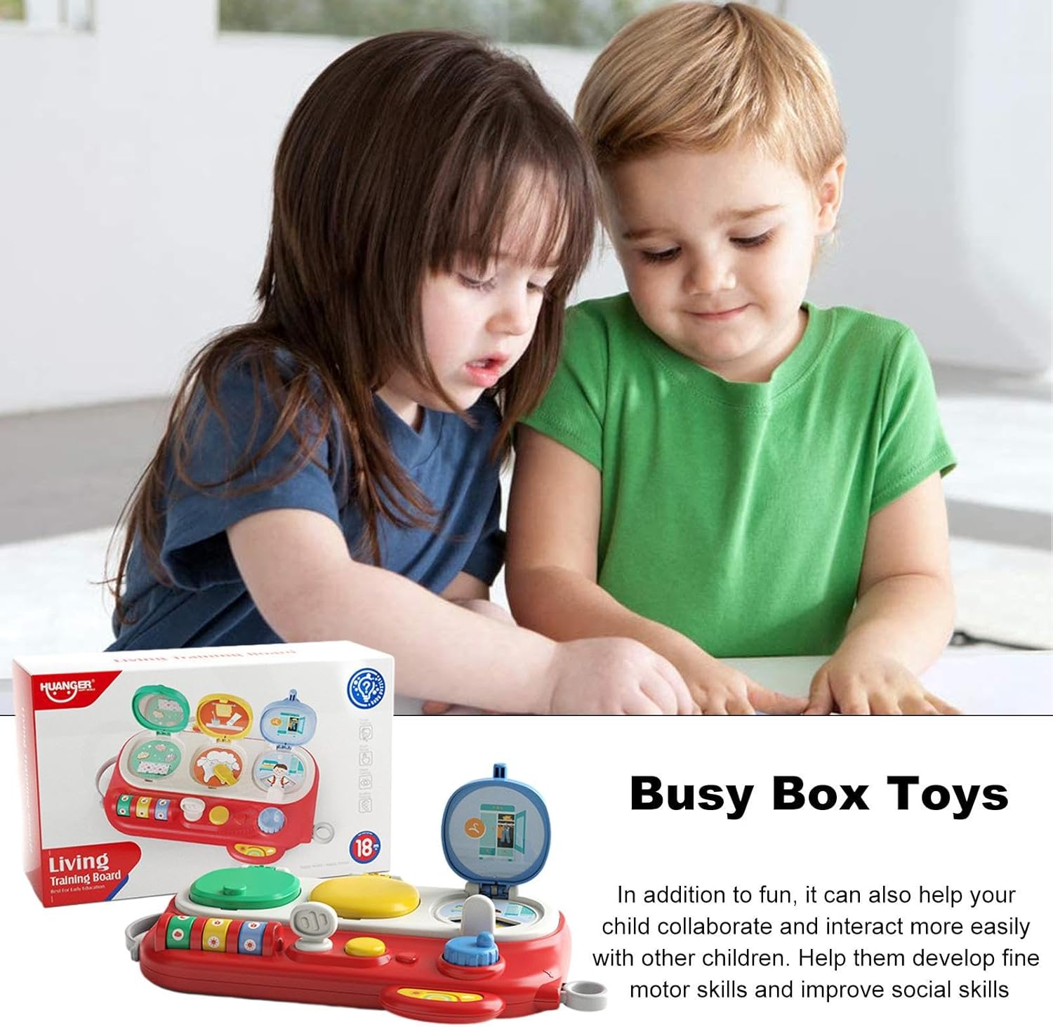 Fidtoy Busy Montessori Toy – Interactive Baby Sensory Activity Cube for Toddlers