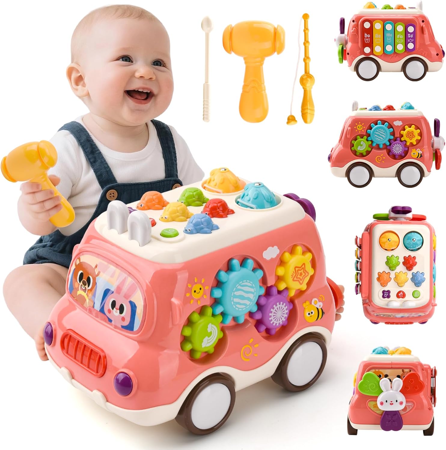 Coche de actividades múltiples 6 en 1 y de aprendizaje - 986