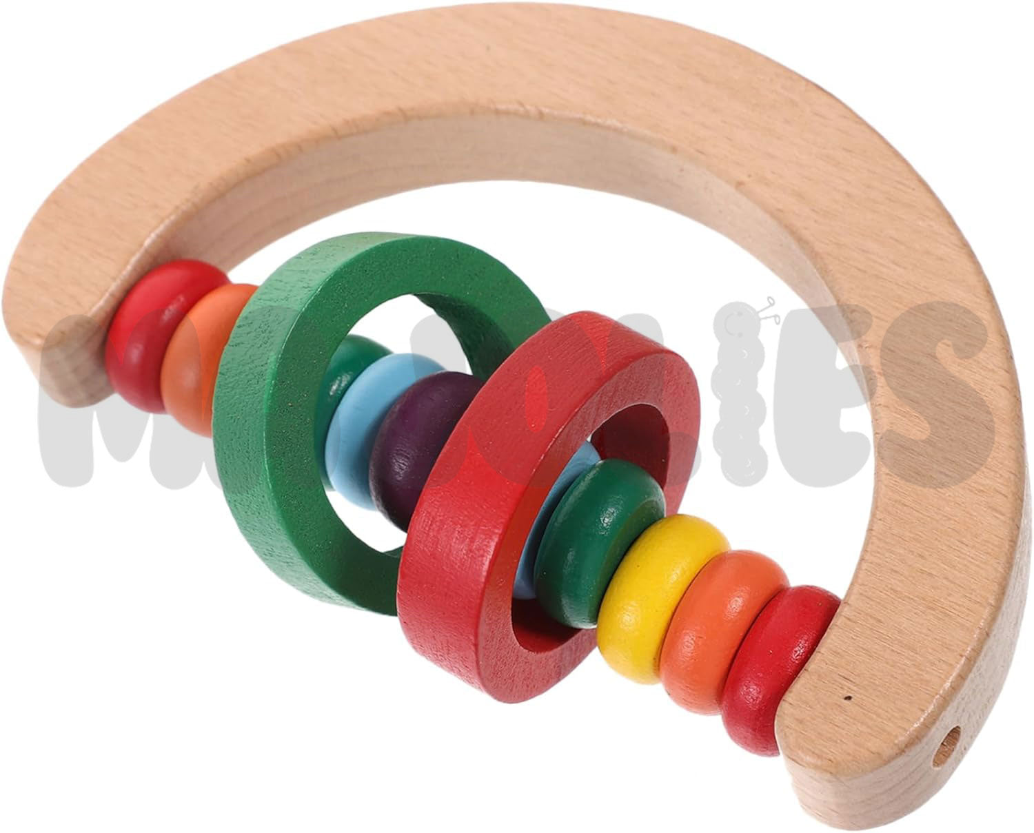 Beaded Half Moon Rattle