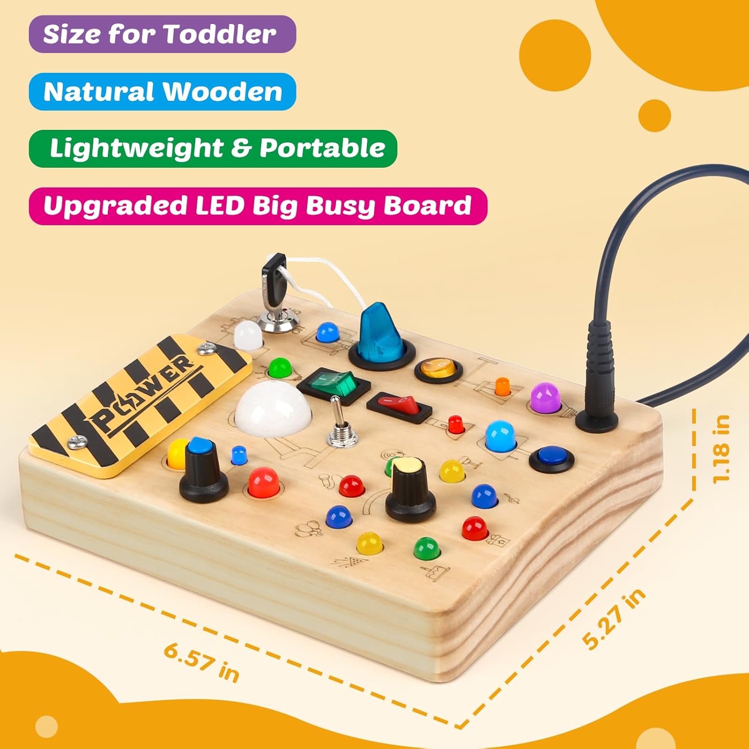 Tableau d'activités Montessori lumineux - Jouet d'apprentissage sensoriel pour tout-petits