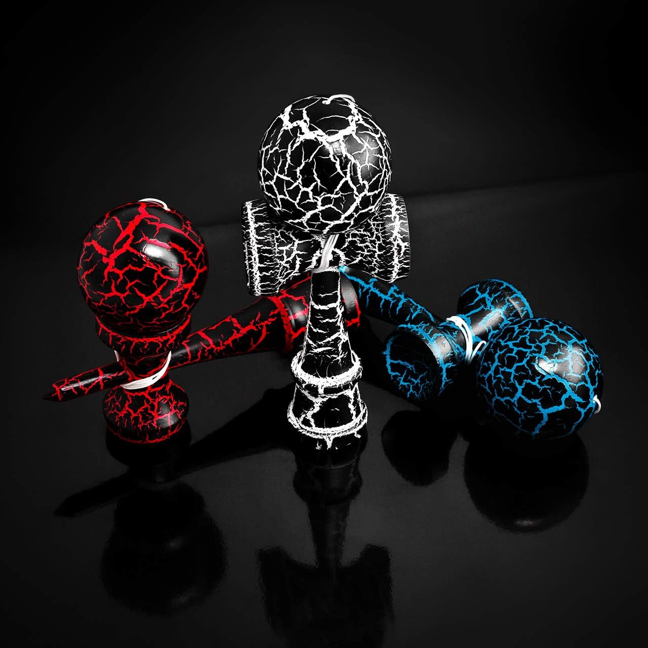 Fidtoy Kendama Cracks Wooden Skill Toy for Kids