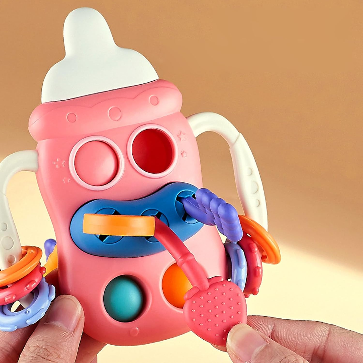 Fidtoy Silicone Pull String Sensory Toy for Babies 0-12 Months