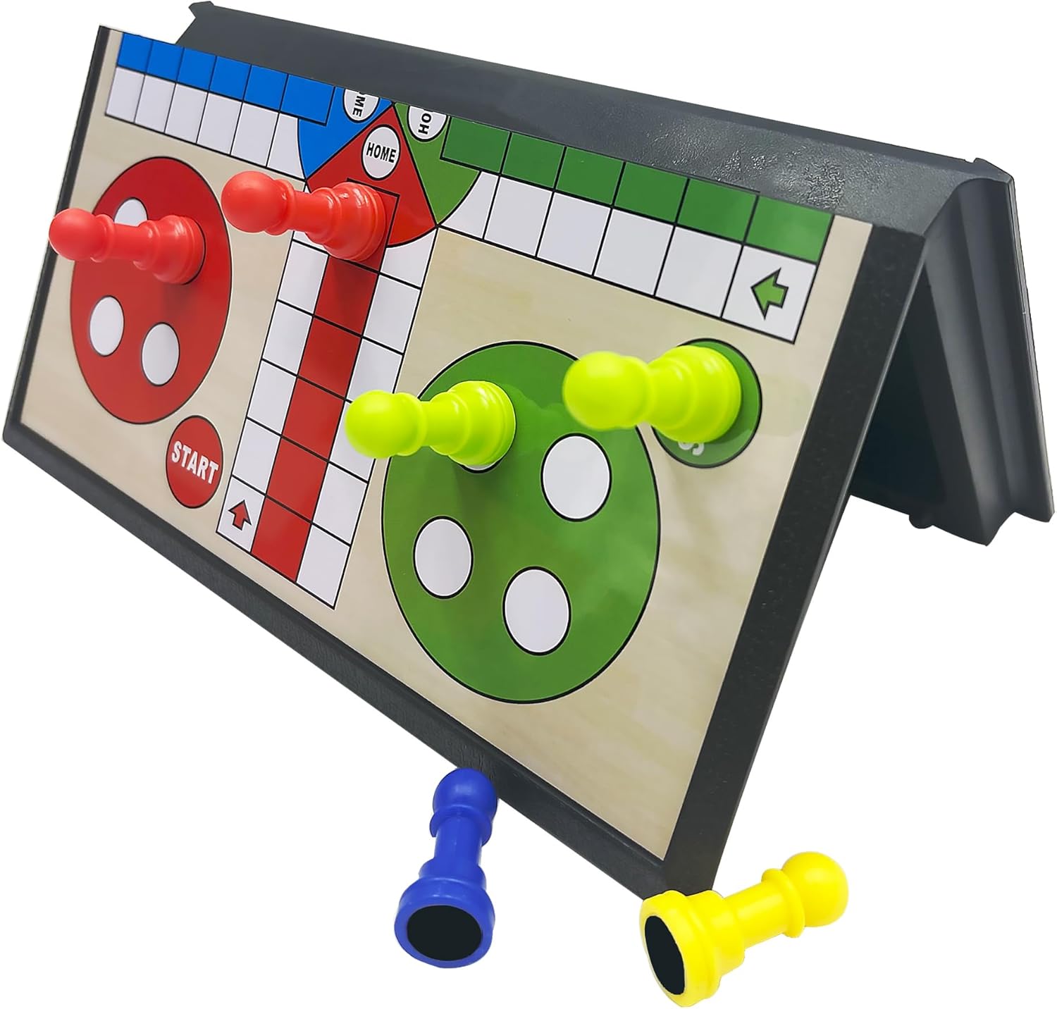 Fidtoy Magnetic Travel Ludo Family Game for Kids Foldable Portable Board Game Age 6+