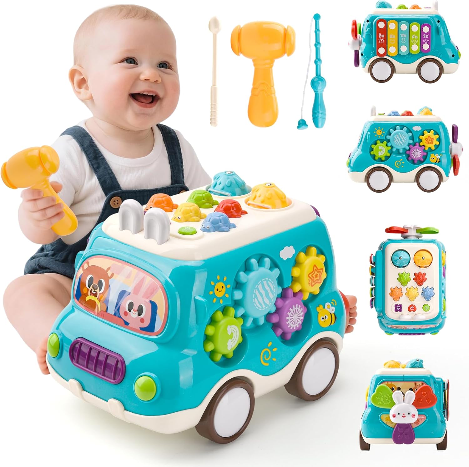 Coche de actividades múltiples 6 en 1 y de aprendizaje - 986