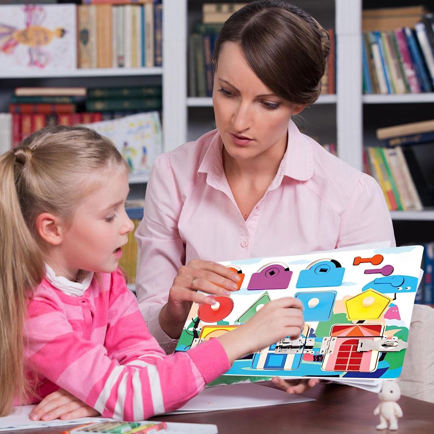 TOSIER Cierres Actividades Madera | Cierres Actividades Madera - Tableros ocupados, Tablero sensorial para niños pequeños, Tablero sensorial Montessori, Tablero