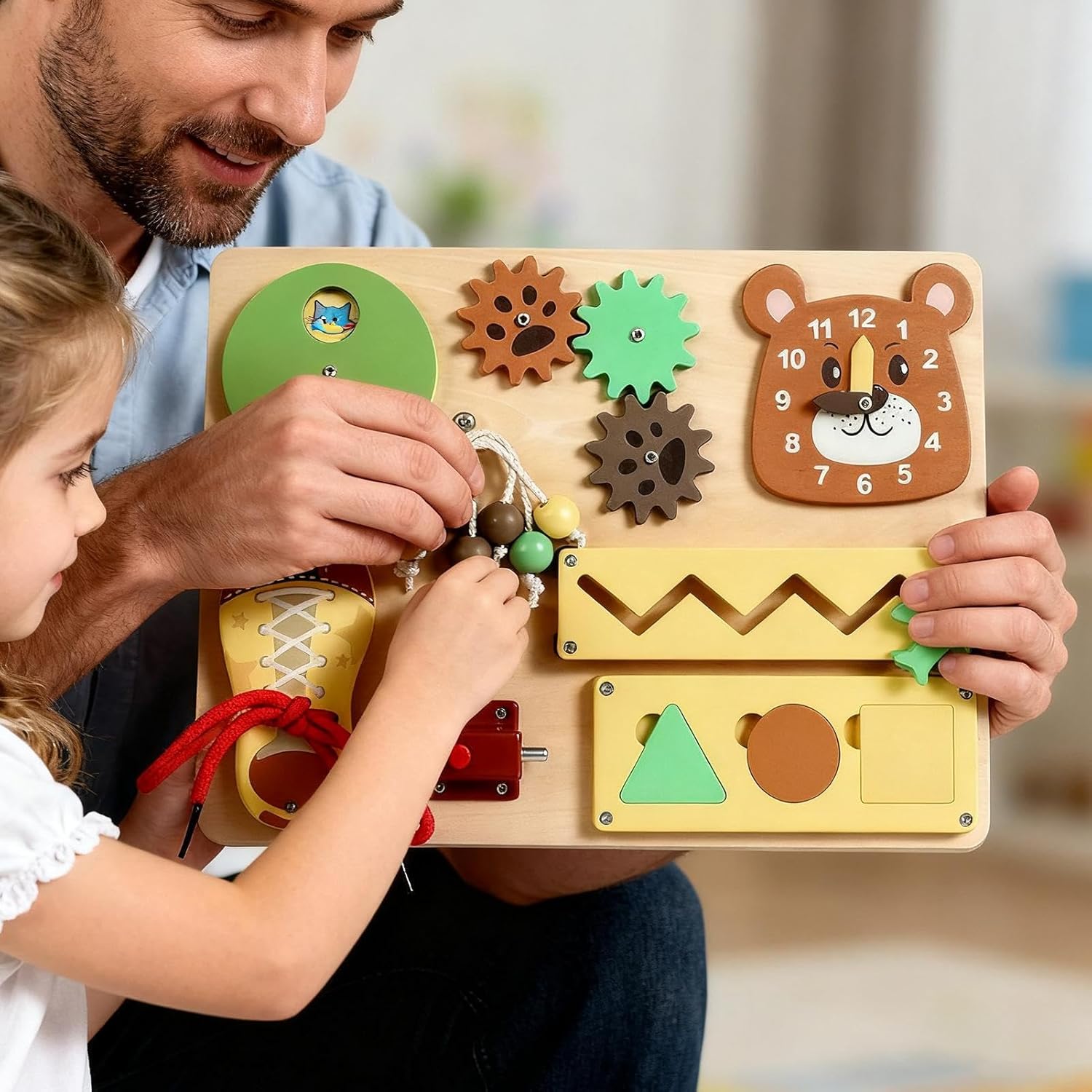 Bohany de Atividades - Brinquedo Educativo De ,Brinquedos para Desenvolvimento Infantil,para Crianças Pré-escolar Jardim Infância Sala de Aula Educação em Casa Educadores e